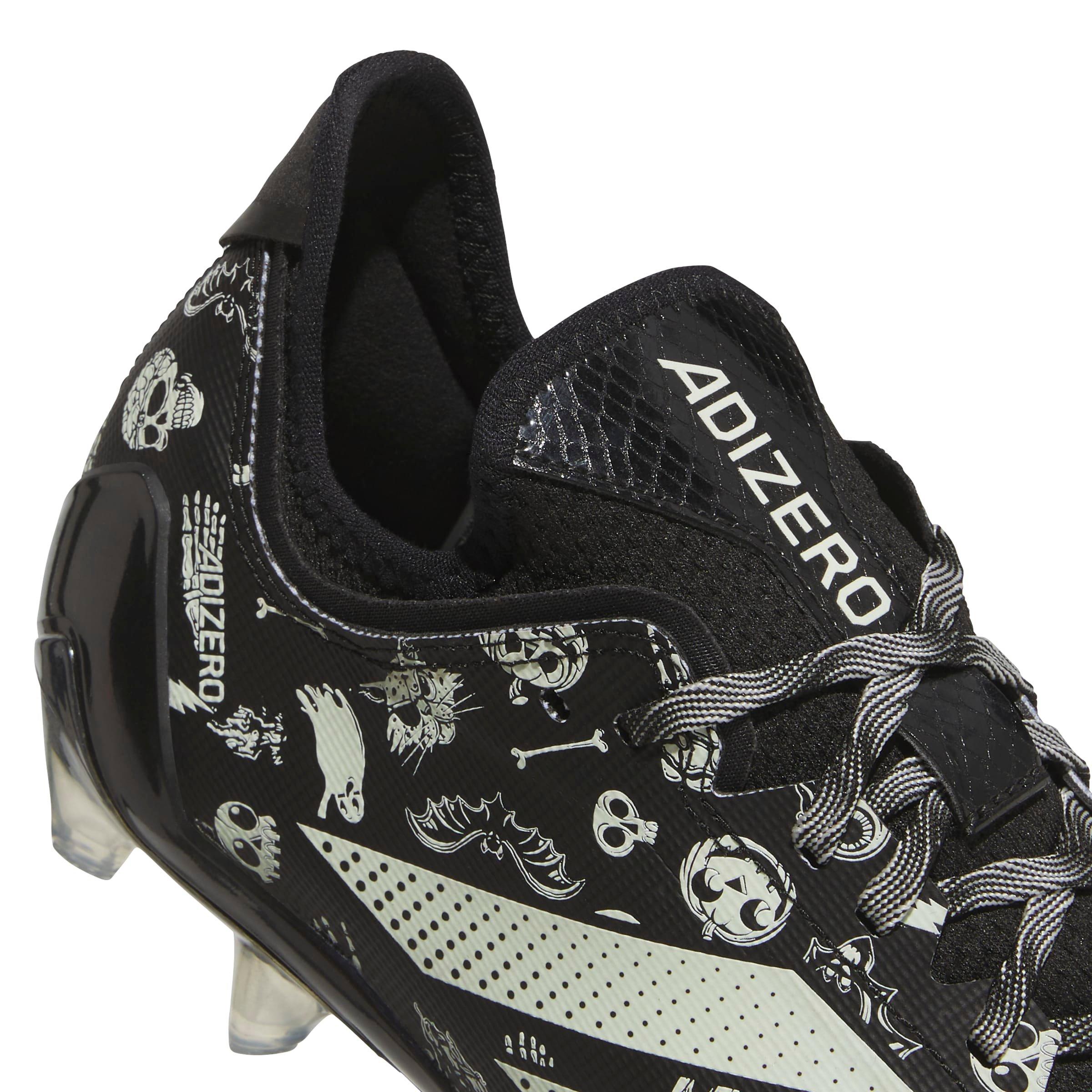 adidas Adizero Electric "Halloween" Men's Football Cleat - BLACK/WHITE Thumbnail View 5