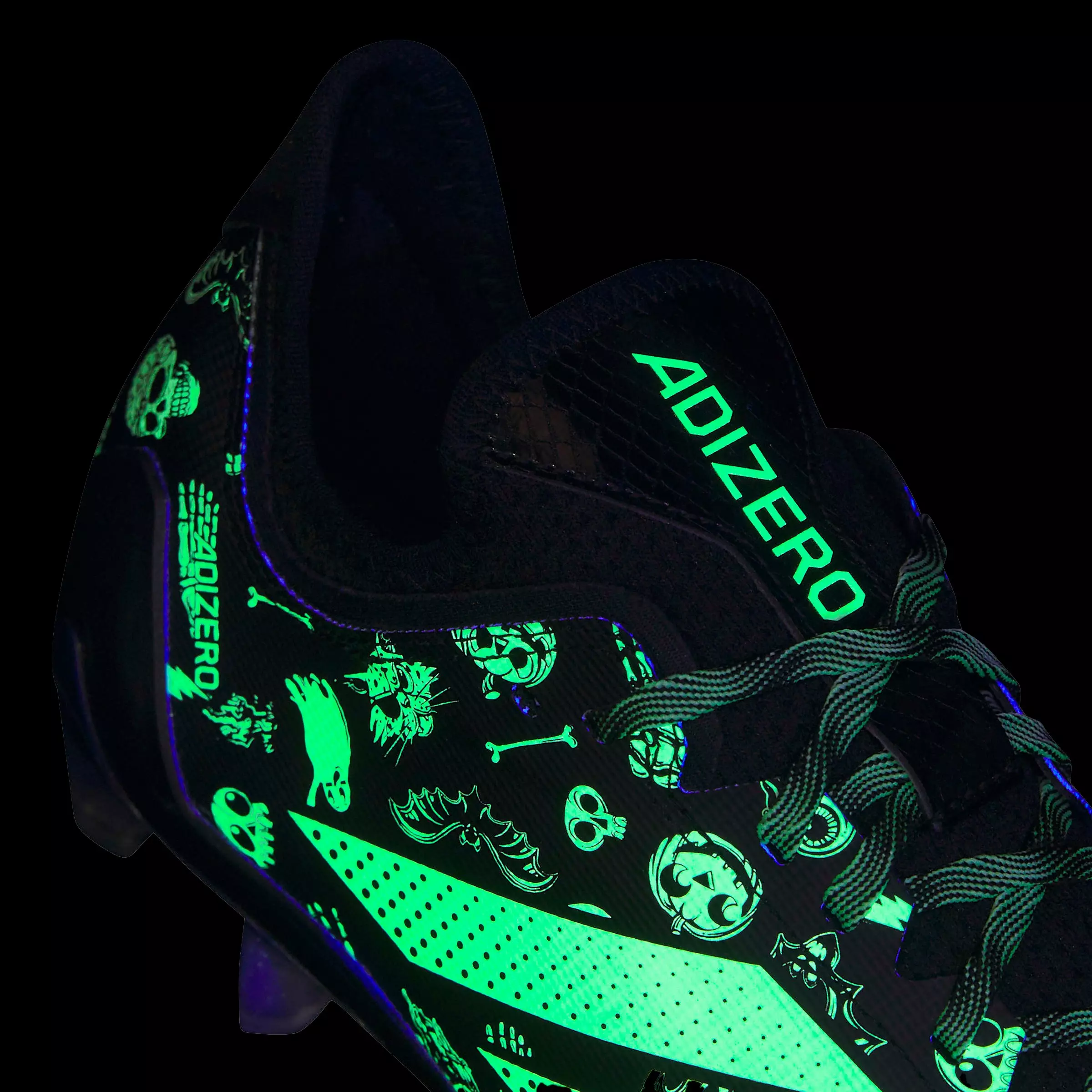 adidas Adizero Electric "Halloween" Men's Football Cleat - BLACK/WHITE