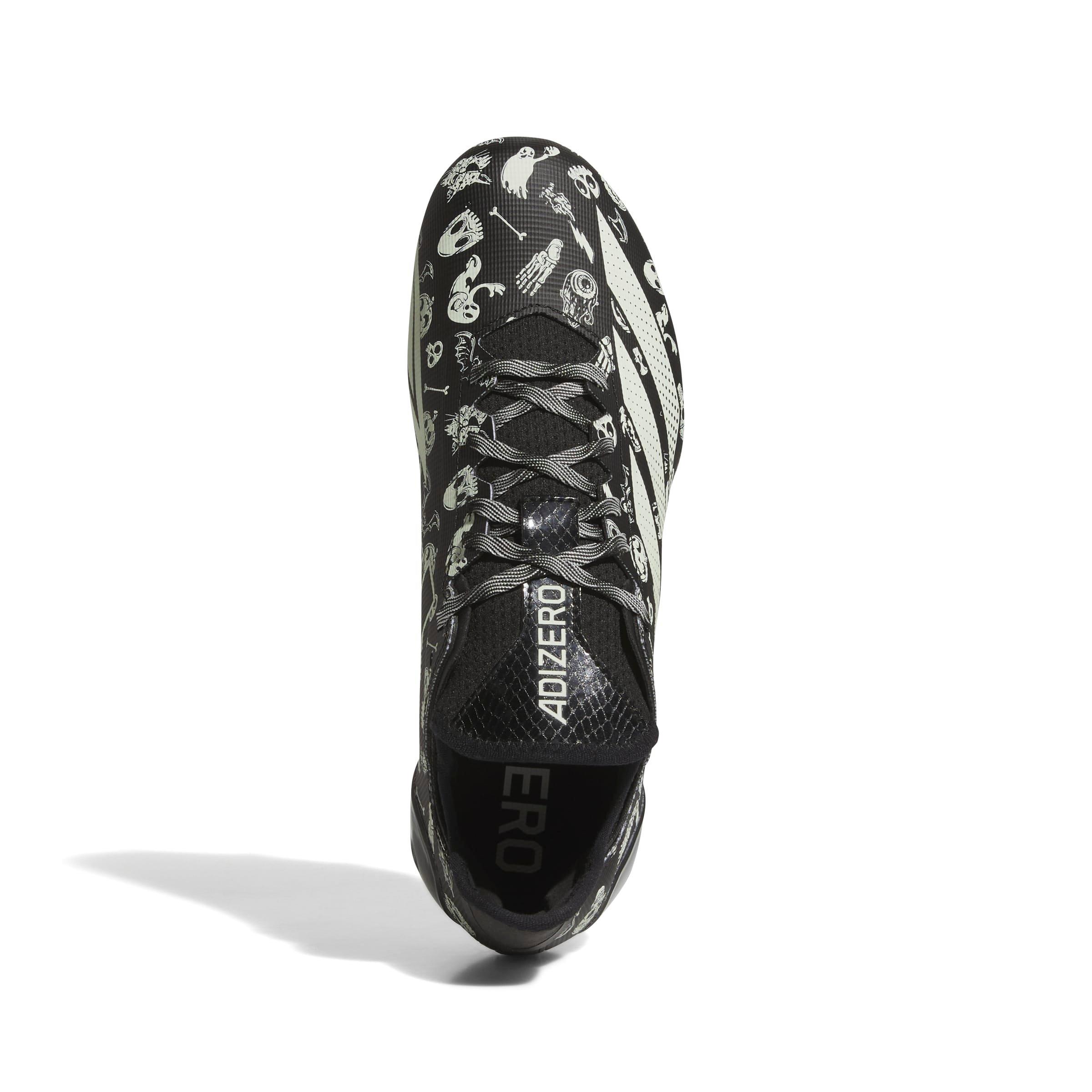 adidas Adizero Electric "Halloween" Men's Football Cleat - BLACK/WHITE Thumbnail View 9