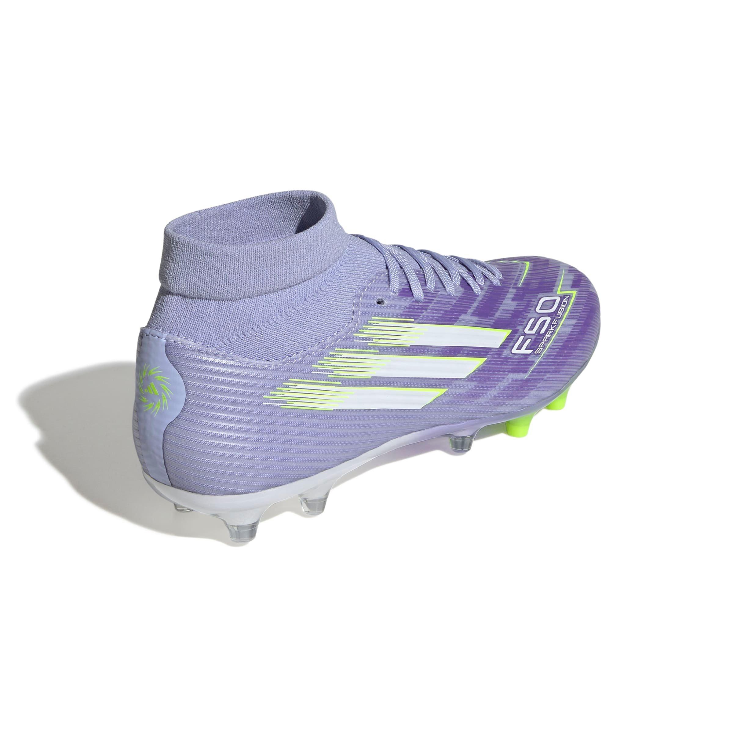 adidas F50 Sparkfusion League "Violet Tone" Women's Soccer Cleat - PURPLE/YELLOW Thumbnail View 3