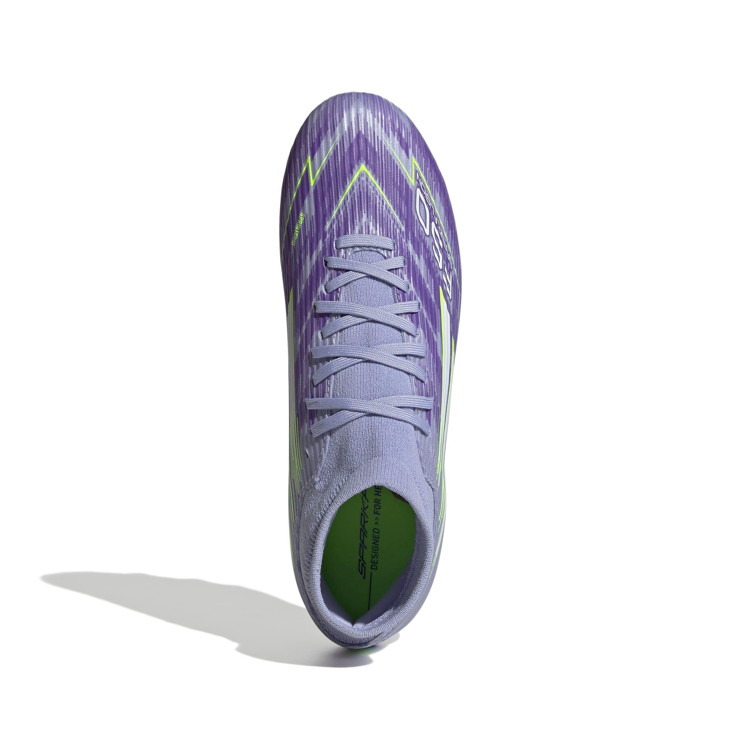adidas F50 Sparkfusion League "Violet Tone" Women's Soccer Cleat - PURPLE/YELLOW Thumbnail View 7