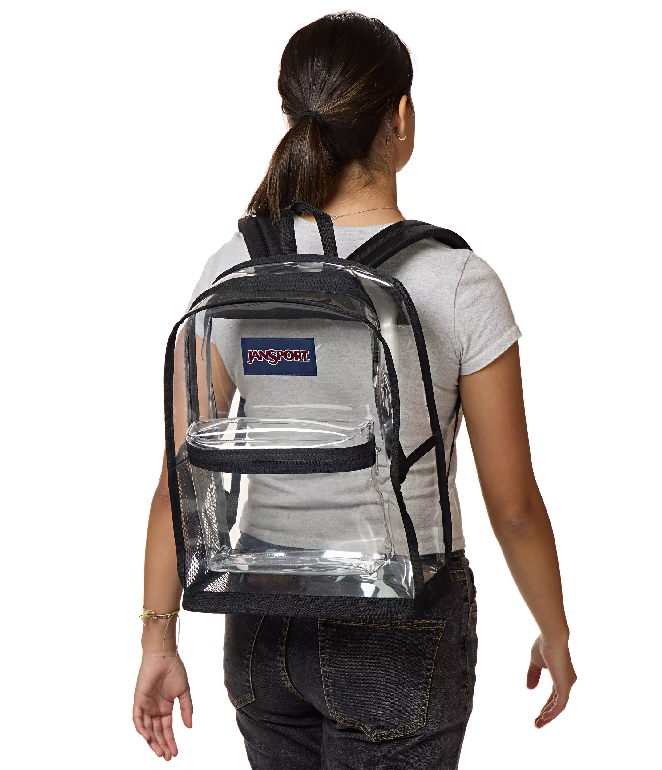 JanSport Clear SuperBreak Plus Backpack - Black - Black