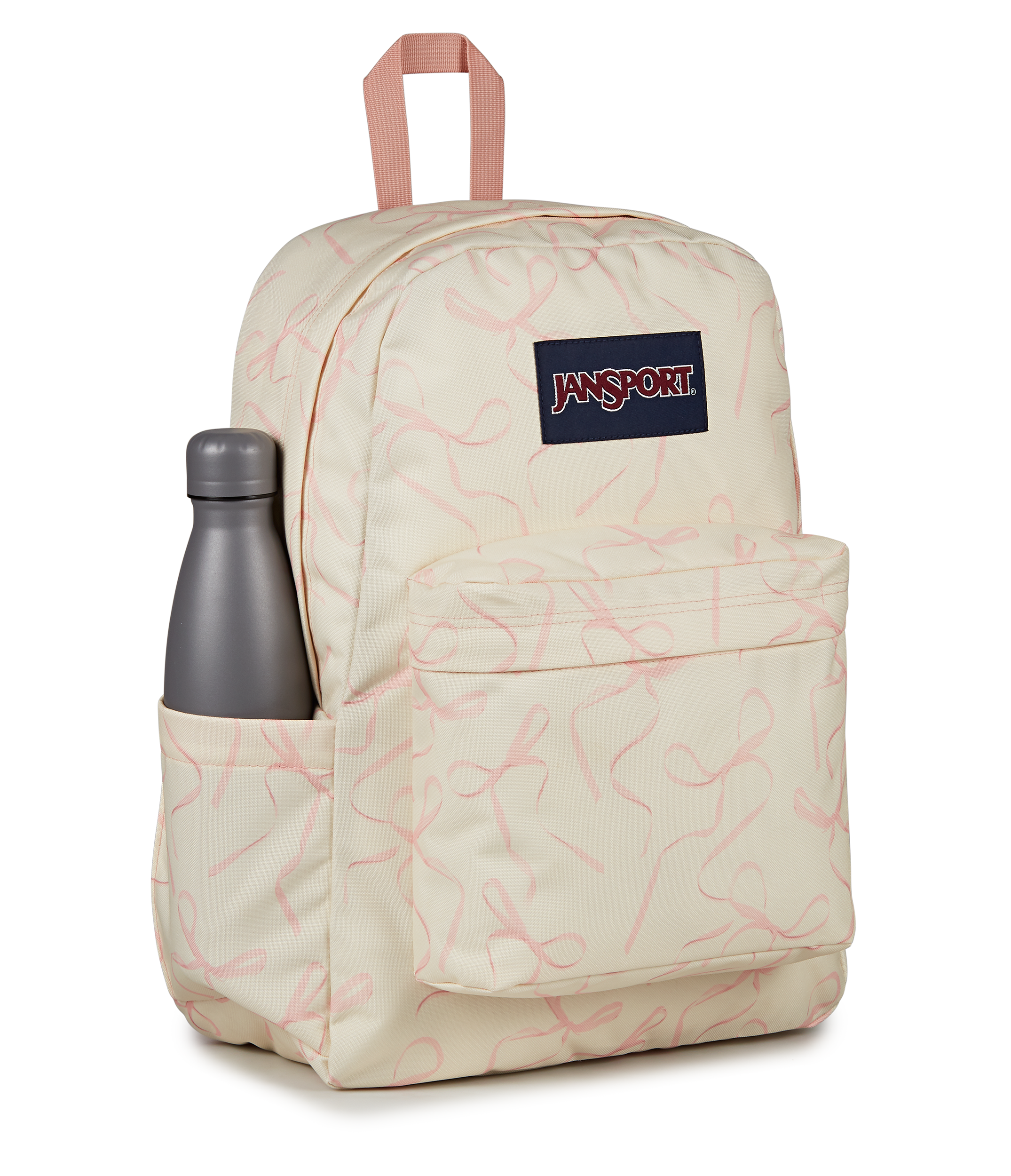 ??? JanSport Classic Superbreak Cyber Pink Bloc Backpack - Pink/White JanSport Big Student Backpack, Neon Daisy Pink, Extra Large  main image 3