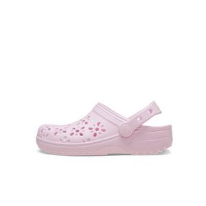 Crocs Classic Floral Cut-Out "Pink Milk" Grade School Girls' Clog