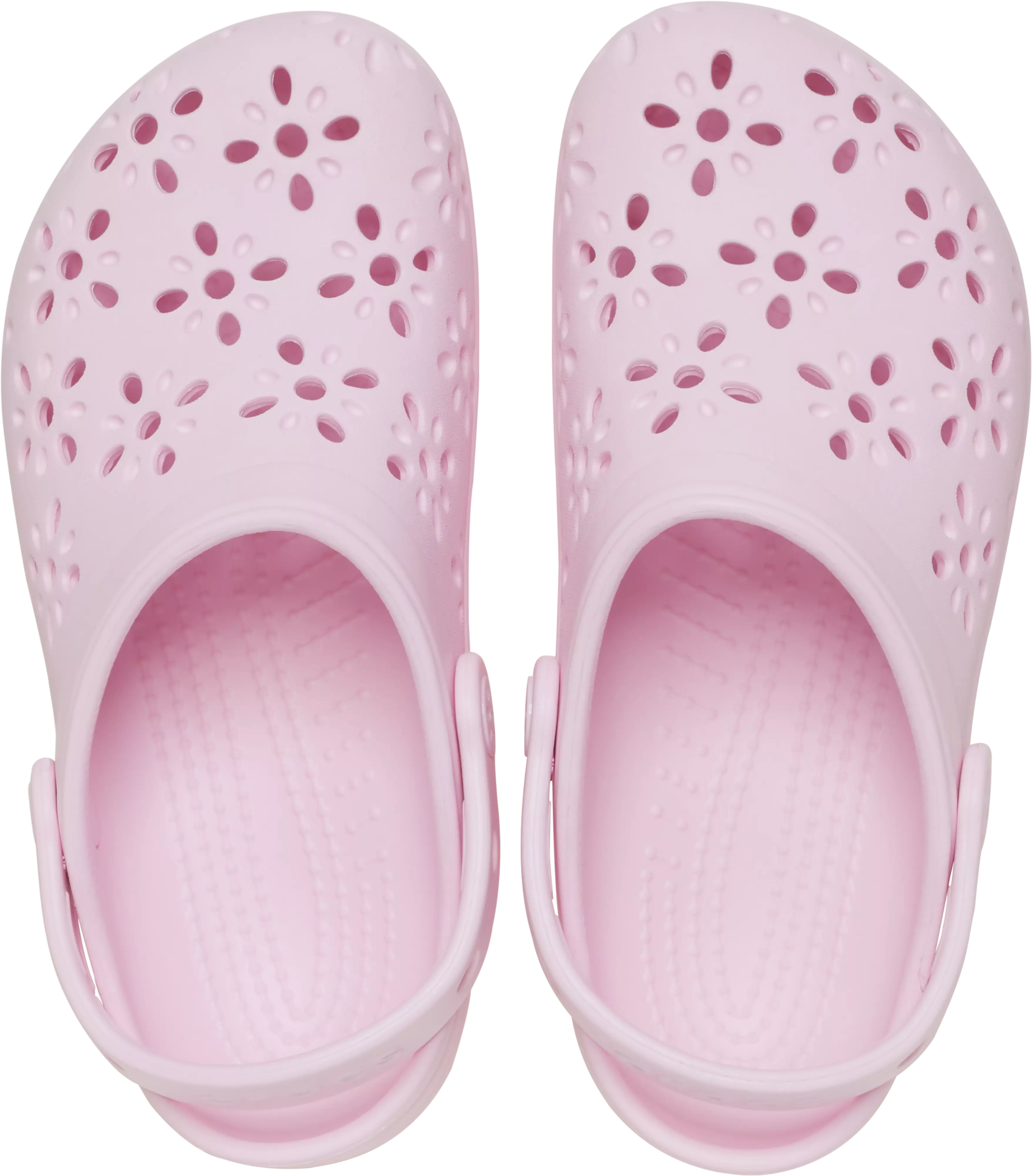 Crocs Classic "Pink Floral Cutout" Toddler Girls' Clog - PINK