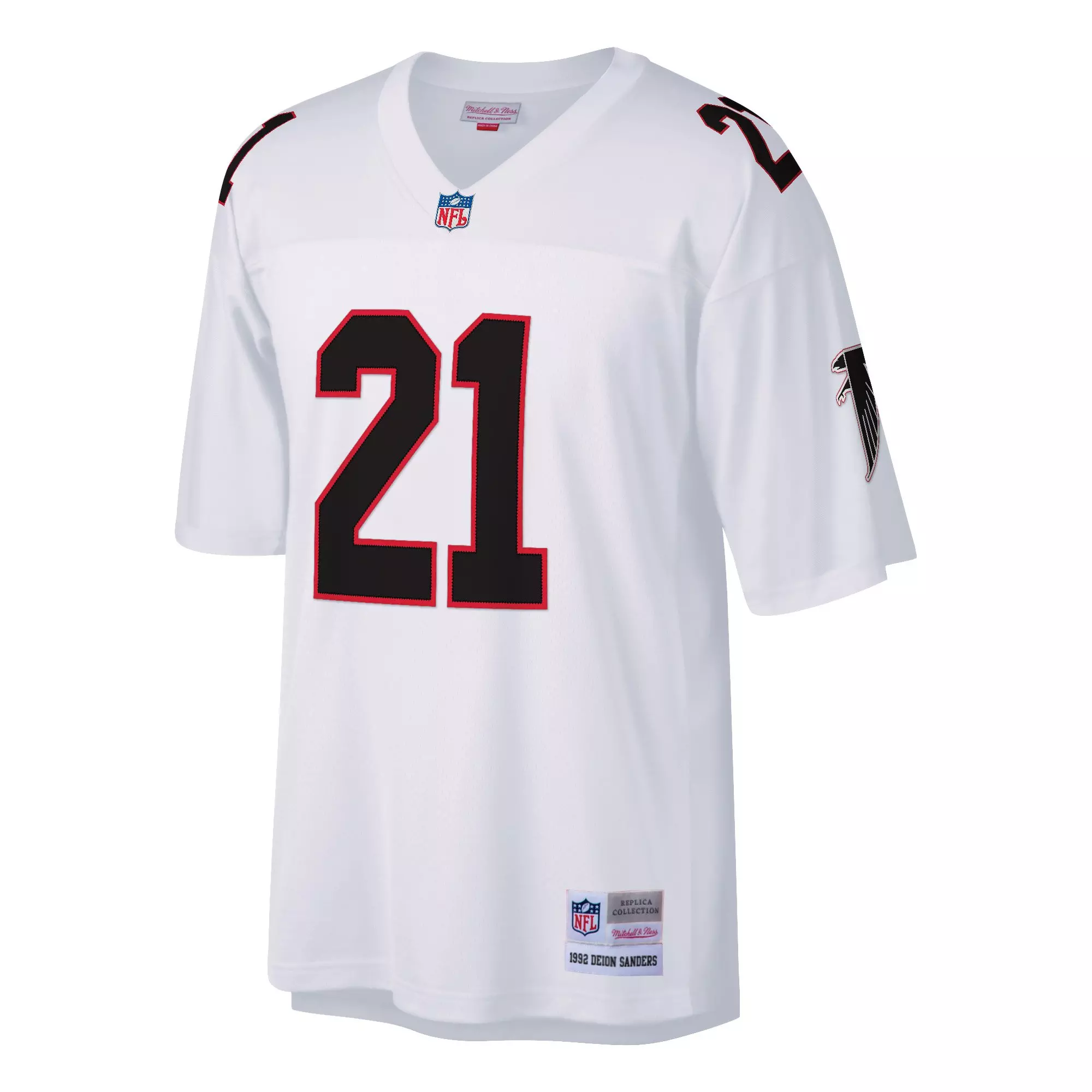 Mitchell & Ness Men's Atlanta Falcons Away Deion Sanders Jersey-White - WHITE