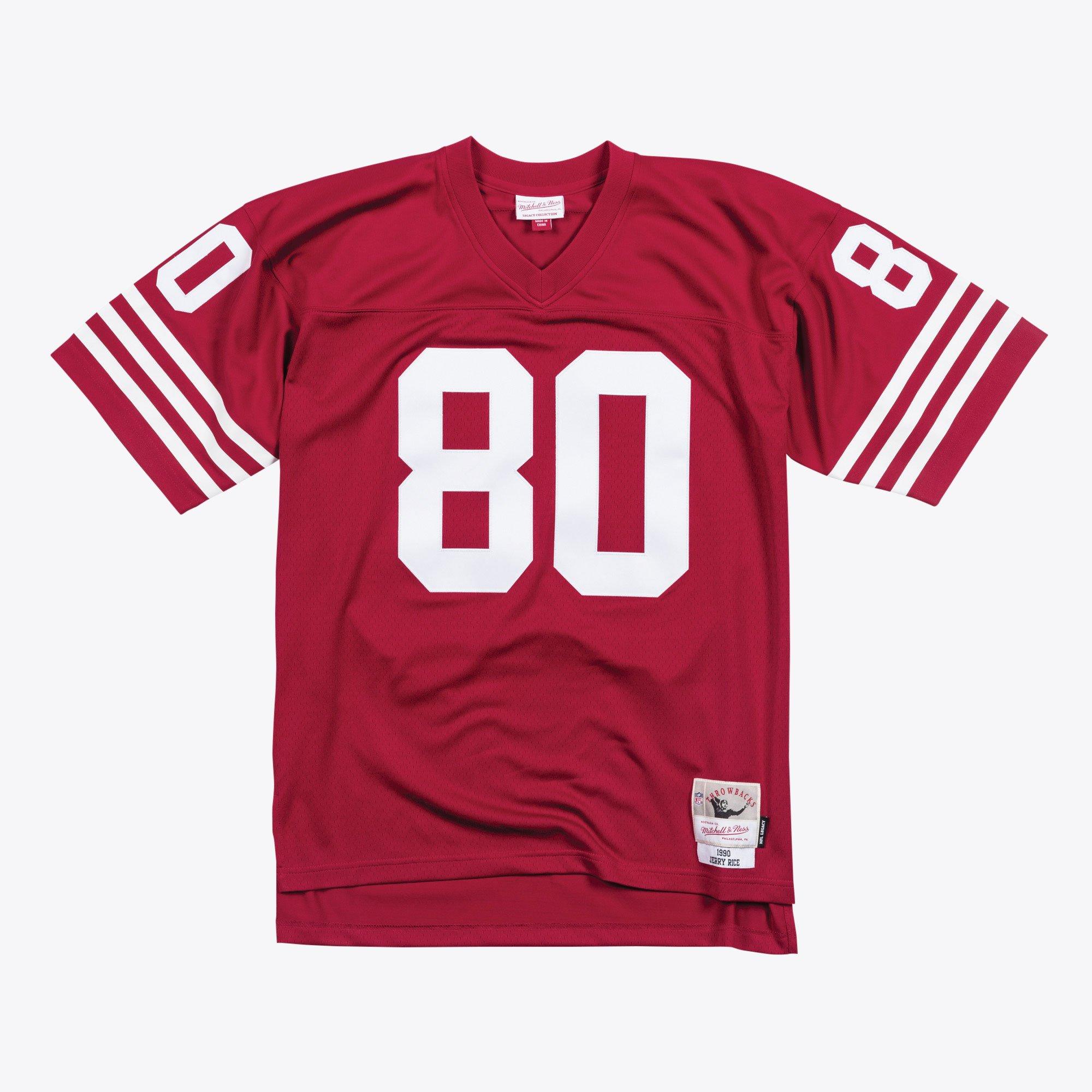 Mitchell & Ness Men's San Francisco 49ers Home Jerry Rice Jersey - Red - RED Thumbnail View 7