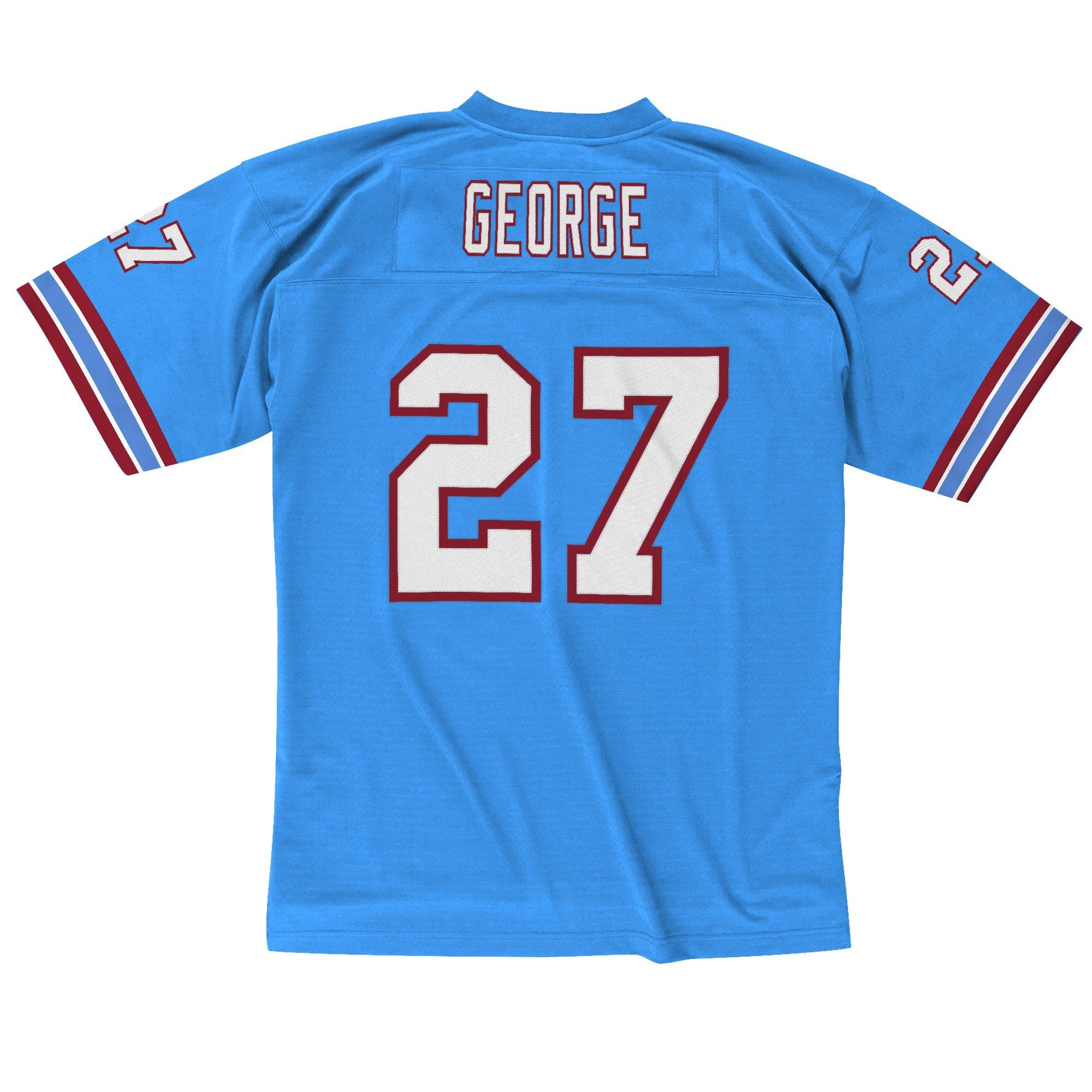 Mitchell & Ness Men's Houston Oilers Home Eddie George Jersey-Blue - BLUE Thumbnail View 4