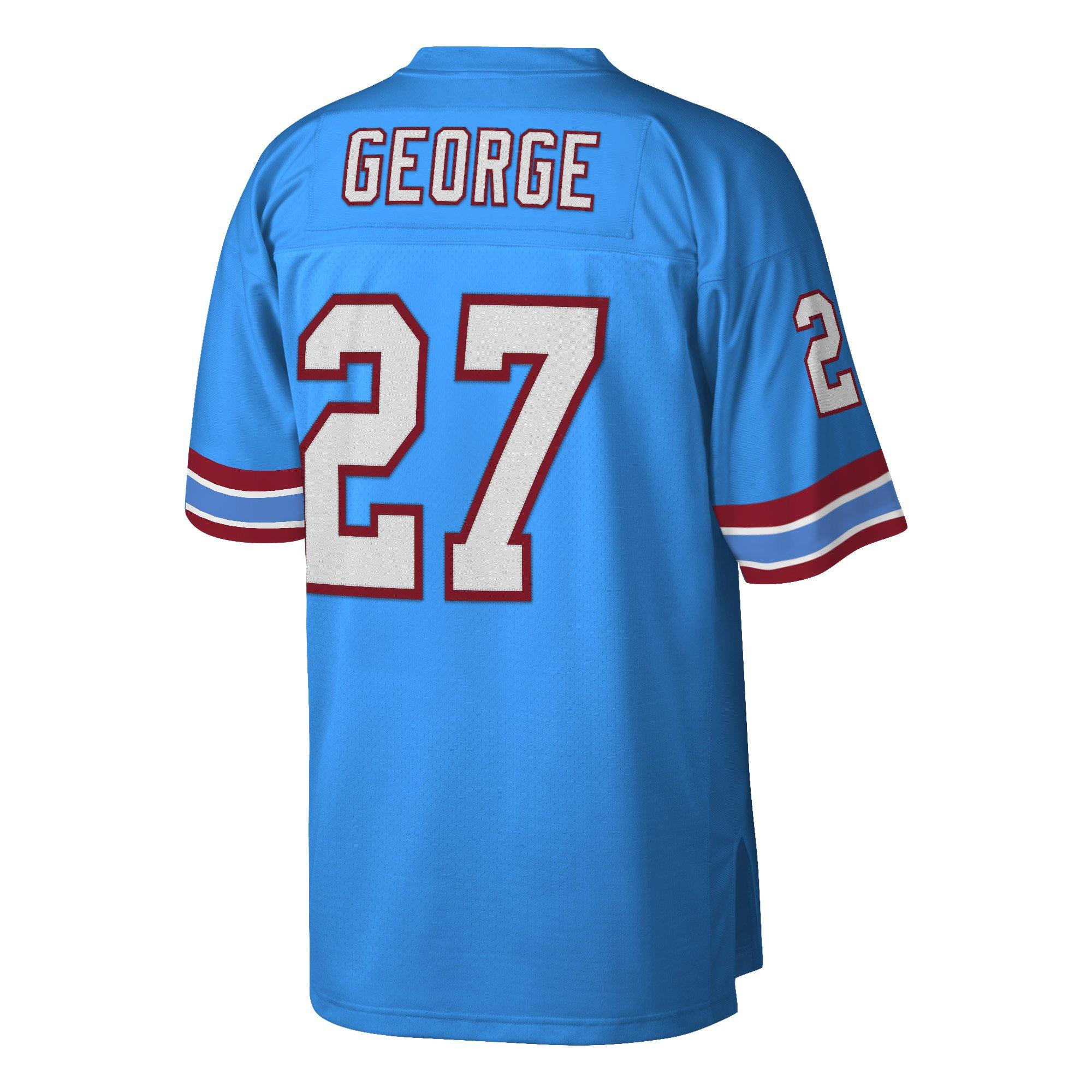 Mitchell & Ness Men's Houston Oilers Home Eddie George Jersey-Blue - BLUE Thumbnail View 2