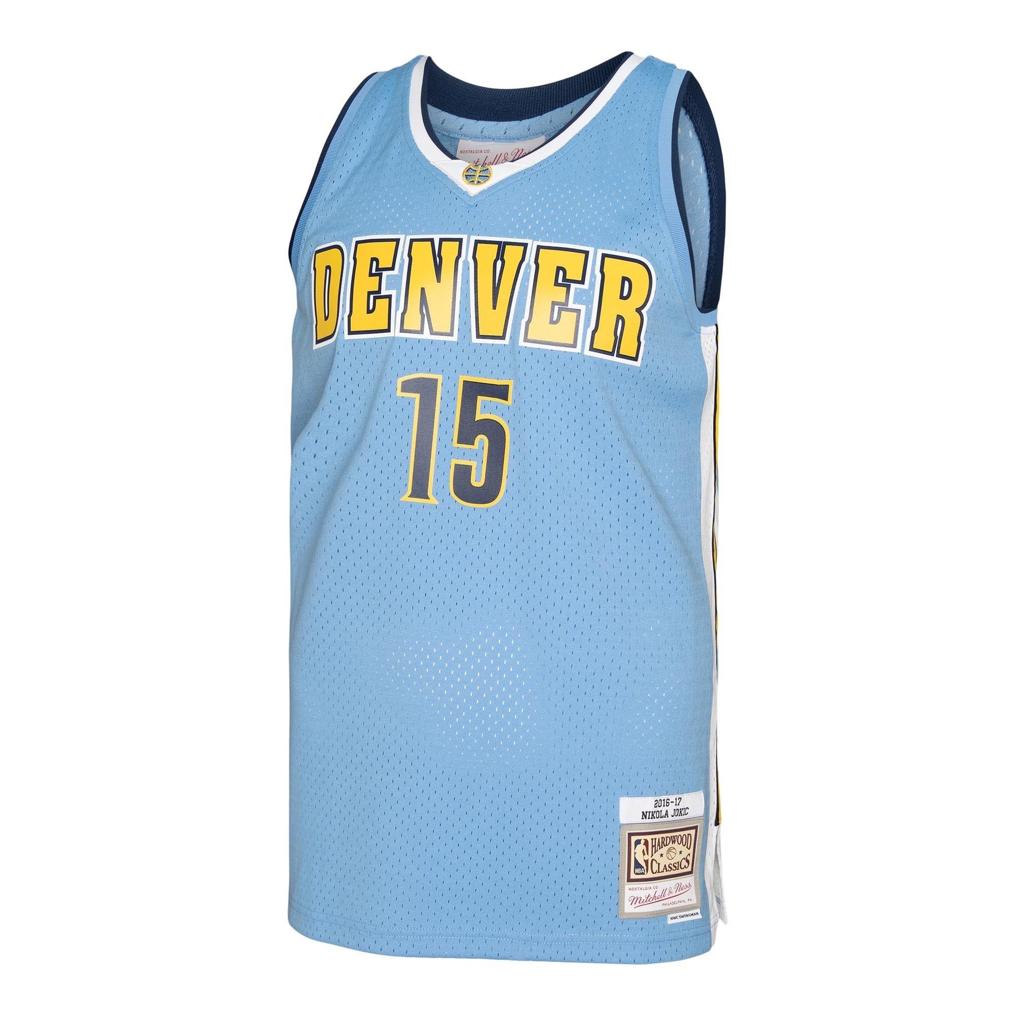Mitchell & Ness Denver Nuggets Home Nikola Jokic Jersey - Blue - BLUE Thumbnail View 3