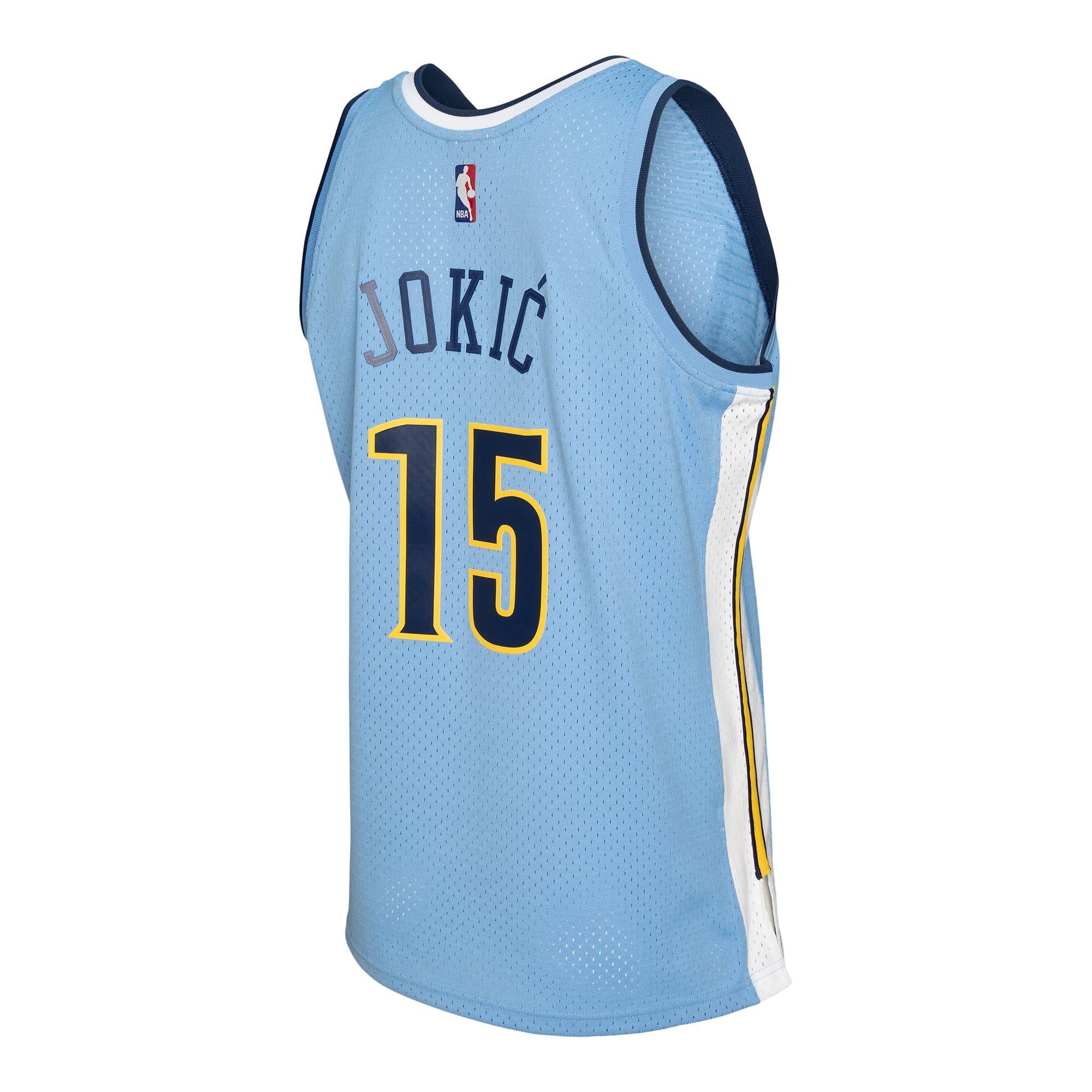 Mitchell & Ness Denver Nuggets Home Nikola Jokic Jersey - Blue - BLUE Thumbnail View 4