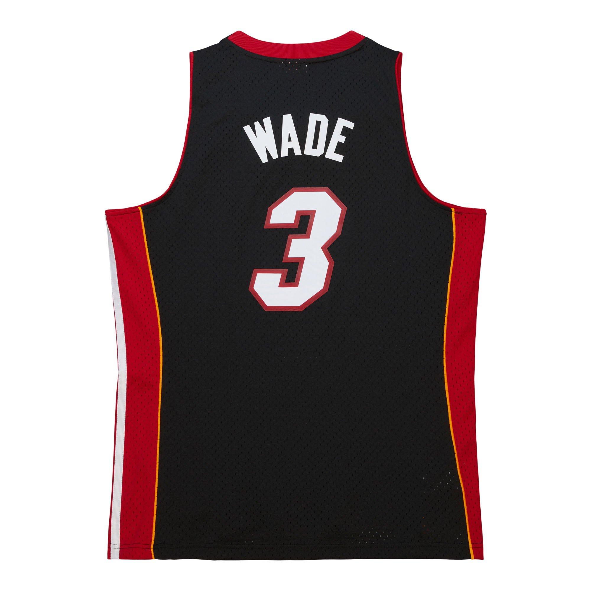 Mitchell & Ness Miami Heat Dwyane Wade Jersey-Black - BLACK Thumbnail View 2