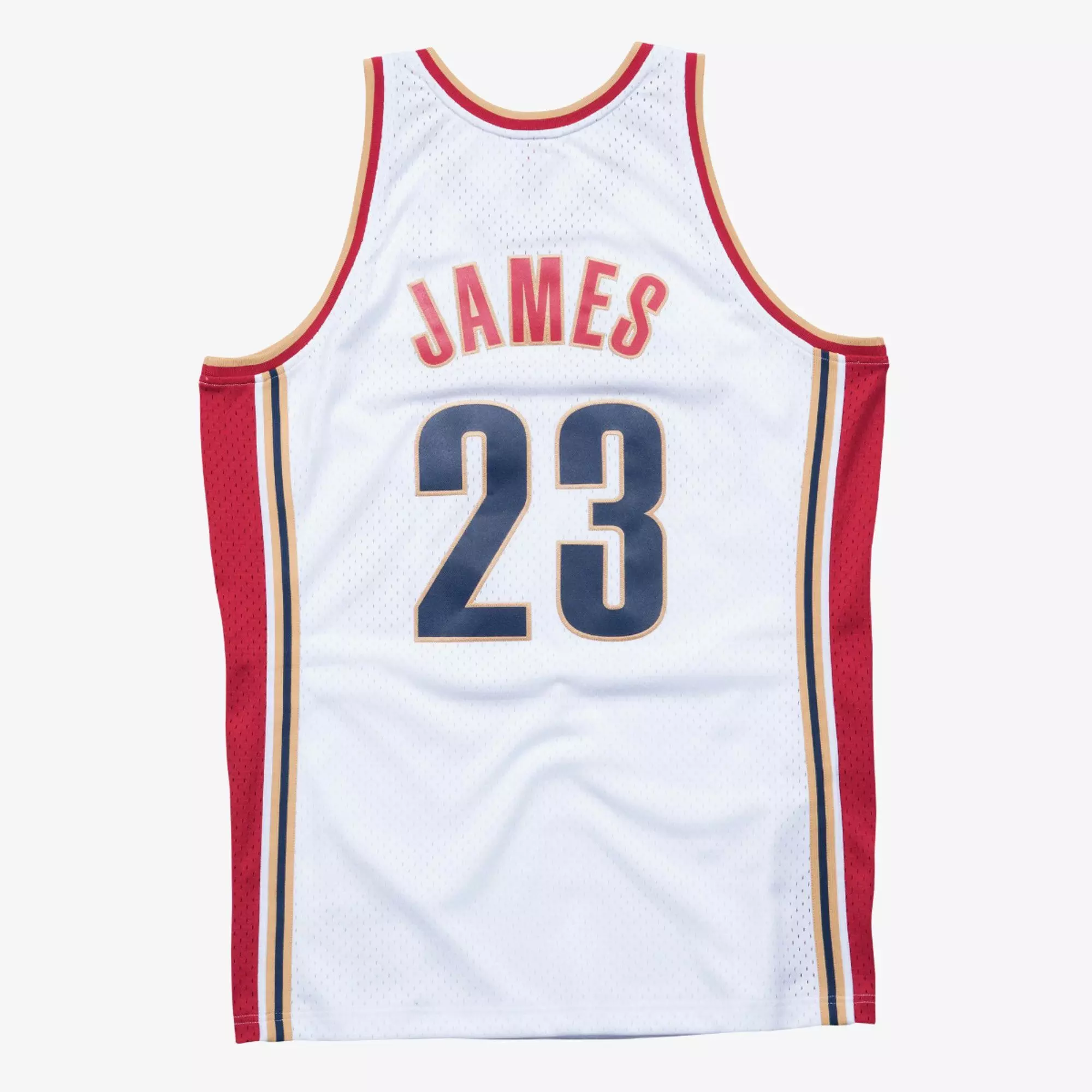 Mitchell & Ness Men's Cleveland Cavaliers Lebron James Jersey-White - WHITE