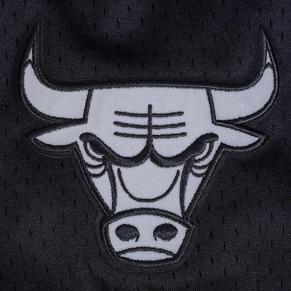 Pro Standard Men's Chicago Bulls Metallic Roses Jersey-Black - BLACK/RED/SILVER Thumbnail View 5