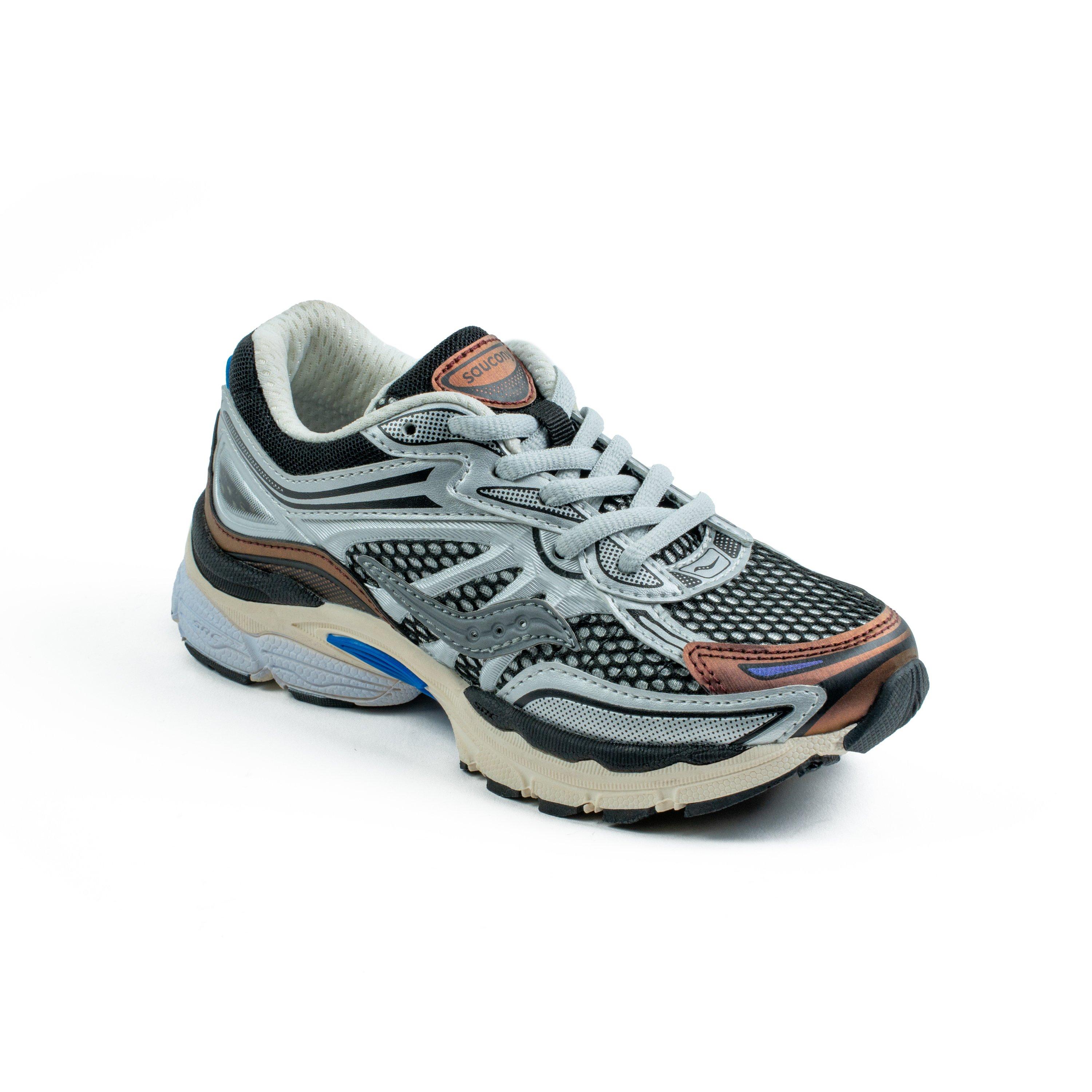 Saucony Omni 9 Grade School Kids' "Grey/Burgundy" Shoe