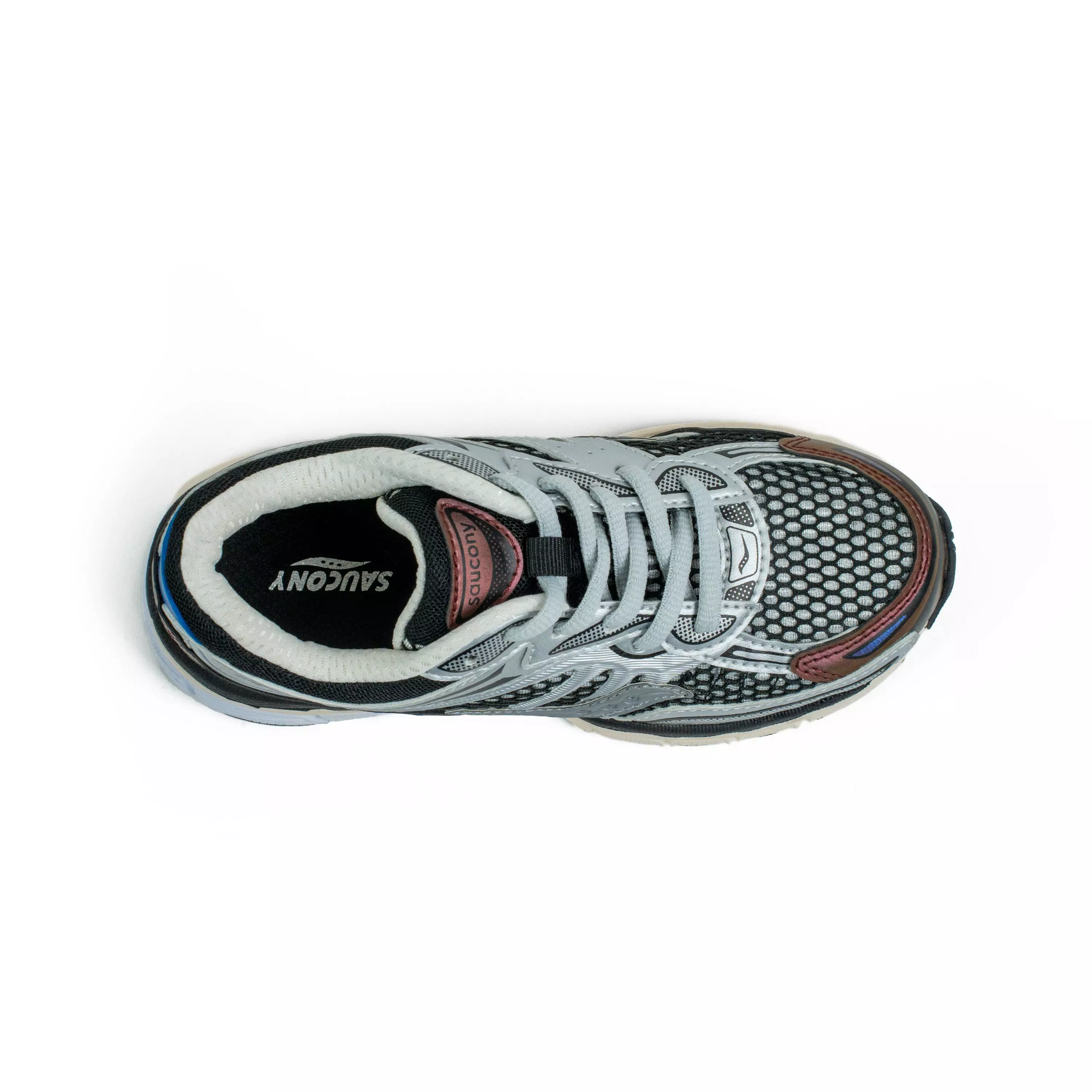 Saucony Omni 9 "Grey/Burgundy" Grade School Kids' Shoe - GREY/BURGUNDY