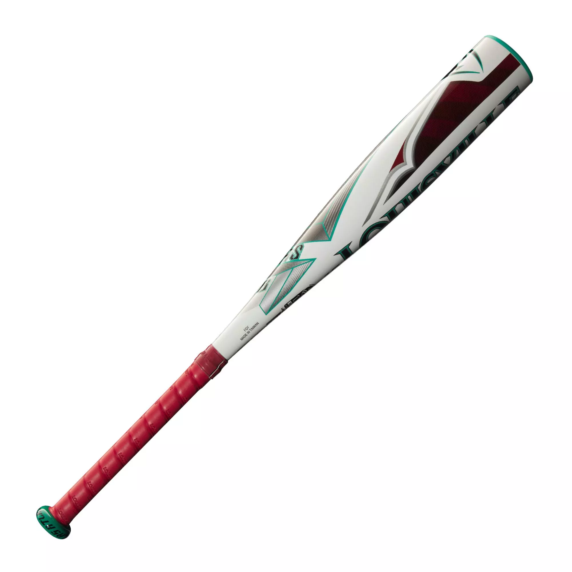 Louisville Slugger Atlas Junior Big Barrell Baseball Bat (-10) 2025 - WHITE/TEAL