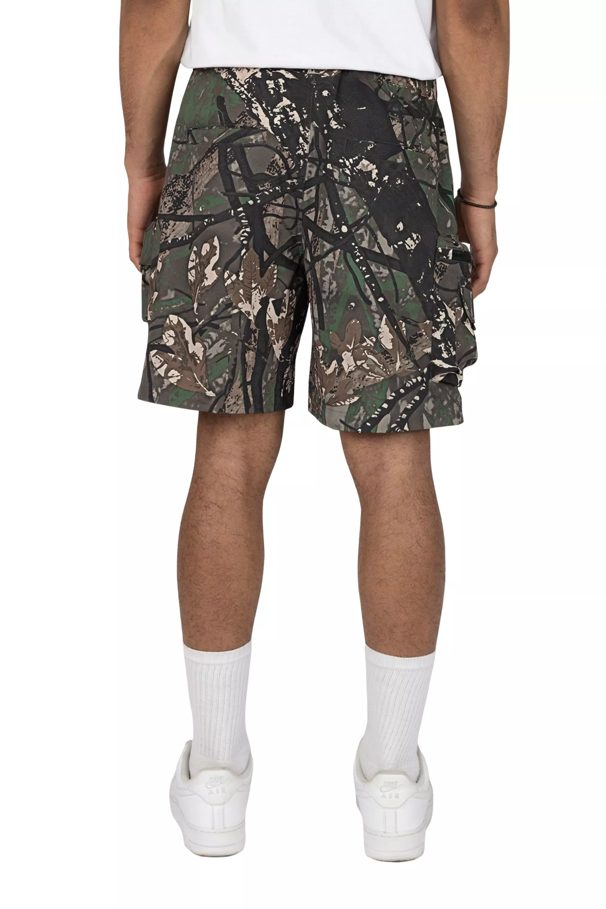 Grindhouse Men's Tree Camo Nylon Cargo Shorts - CAMOUFLAGE