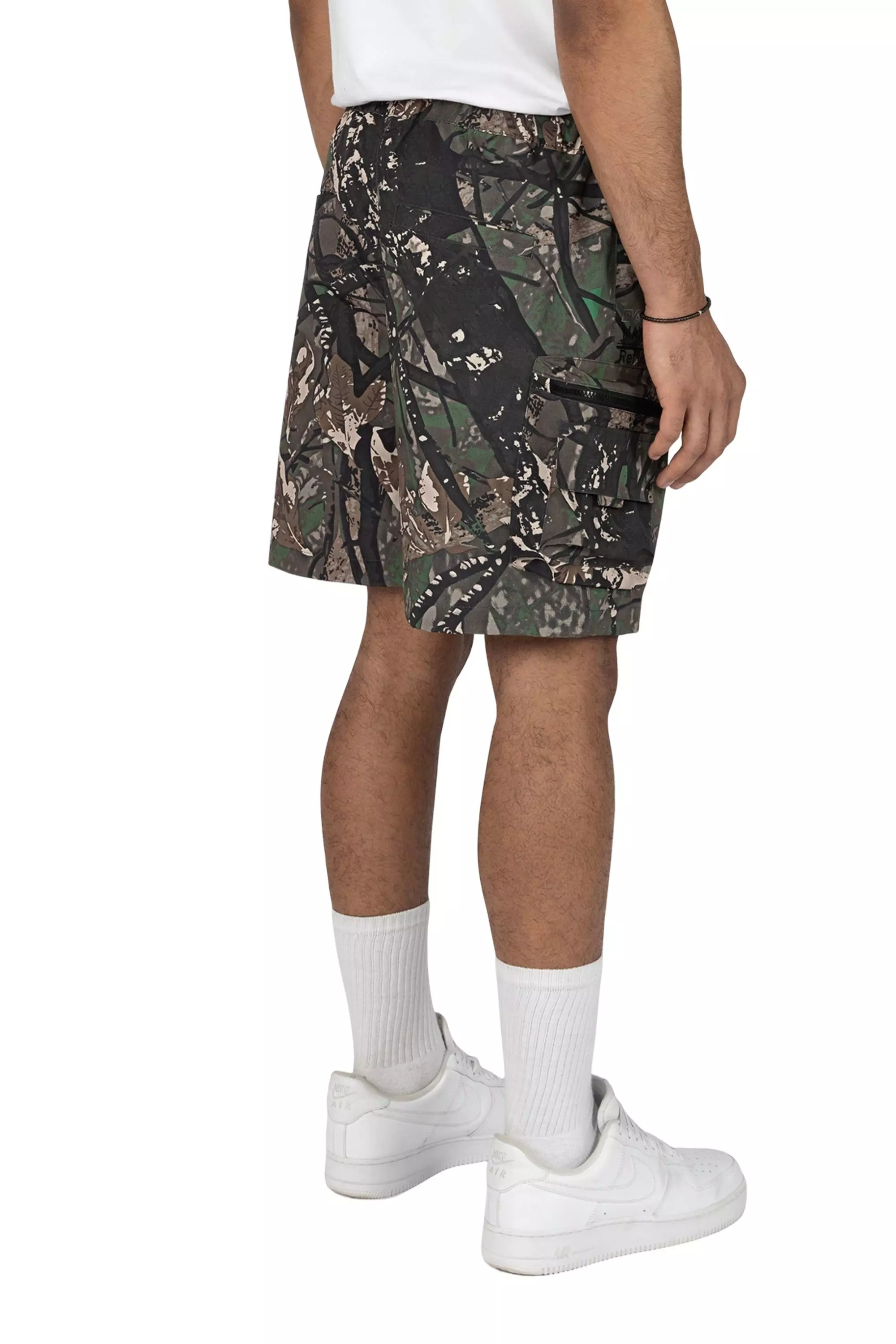 Grindhouse Men's Tree Camo Nylon Cargo Shorts - CAMOUFLAGE