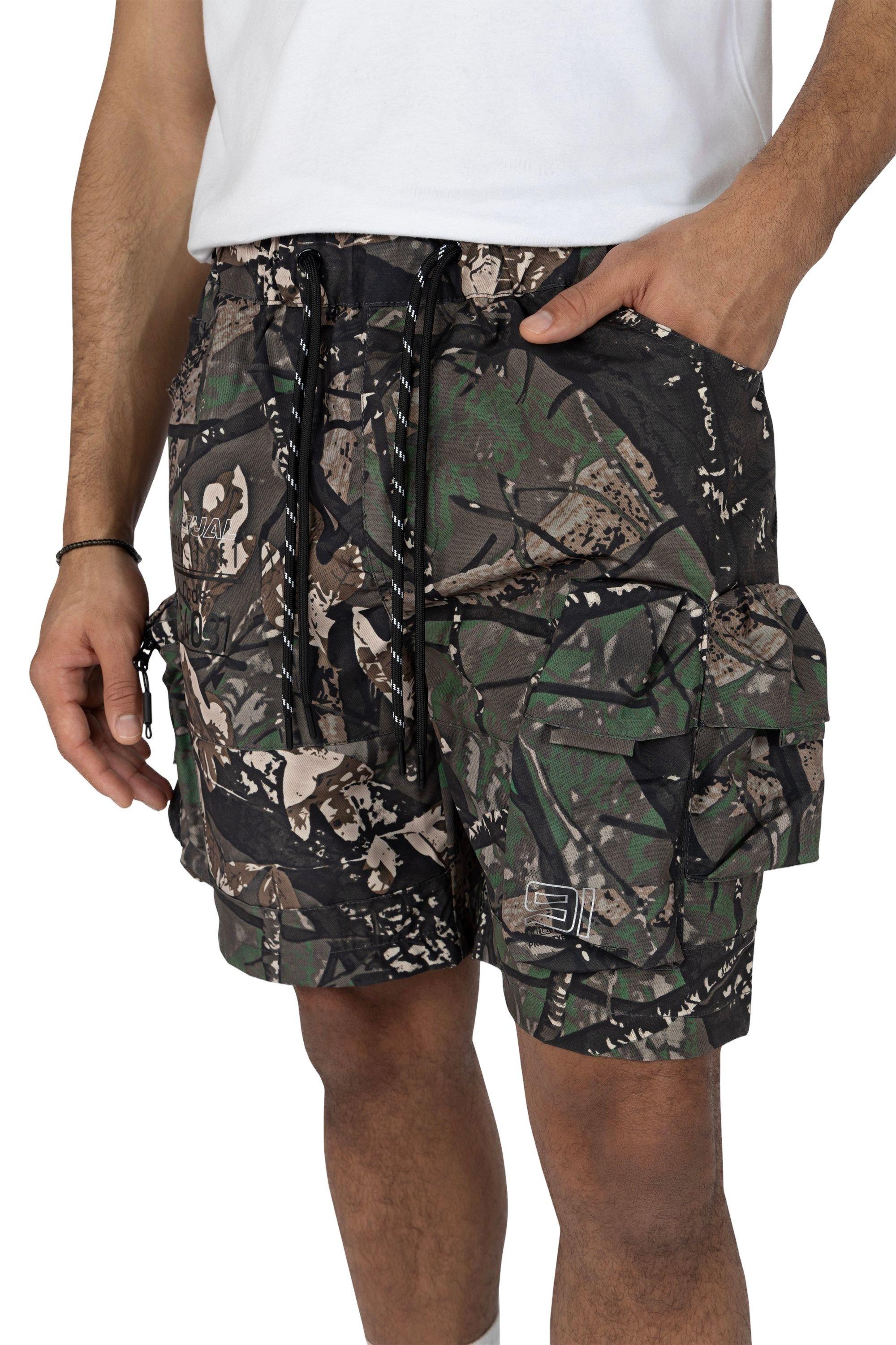 Grindhouse Tree Camo Nylon Cargo Men's Shorts