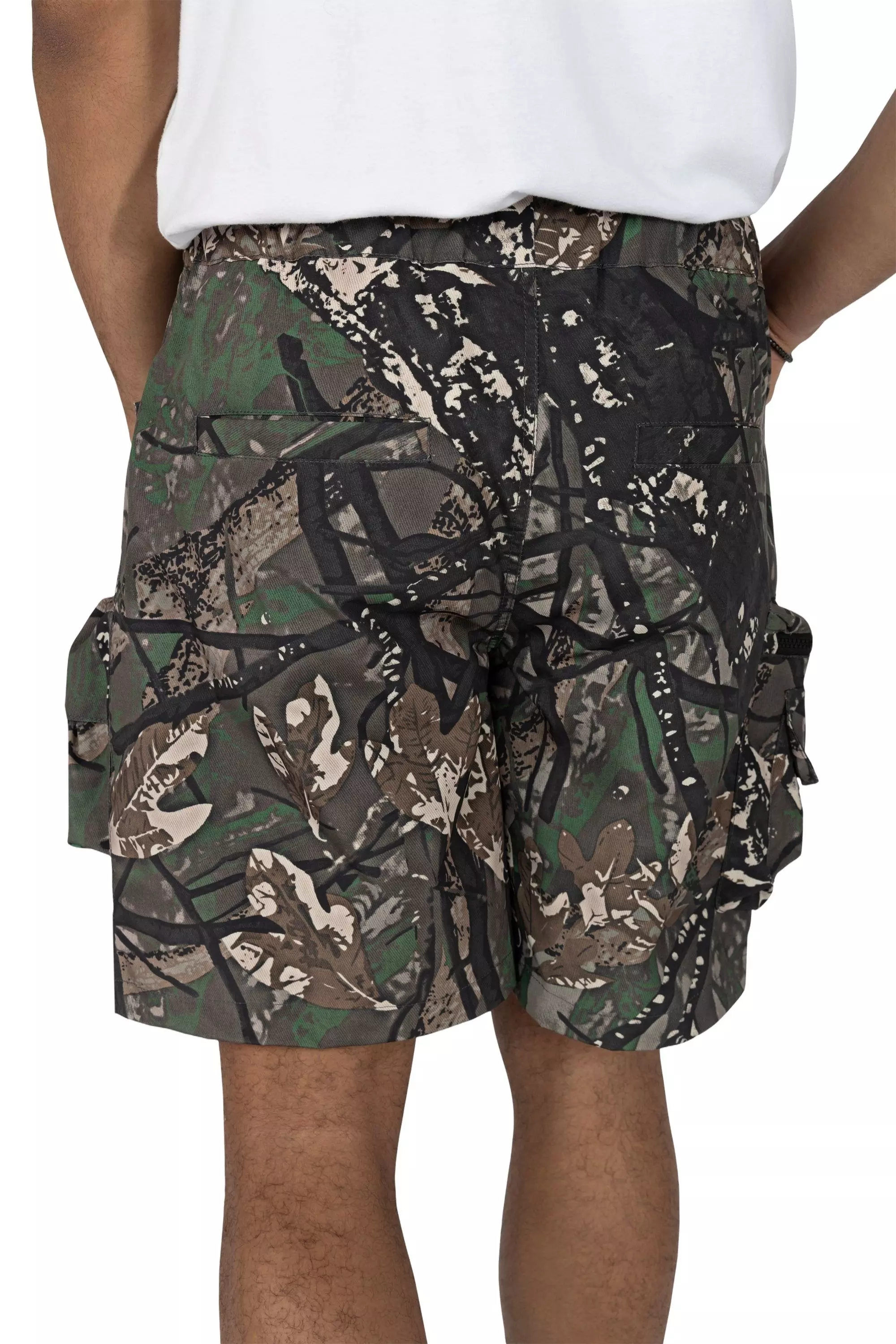 Grindhouse Men's Tree Camo Nylon Cargo Shorts - CAMOUFLAGE