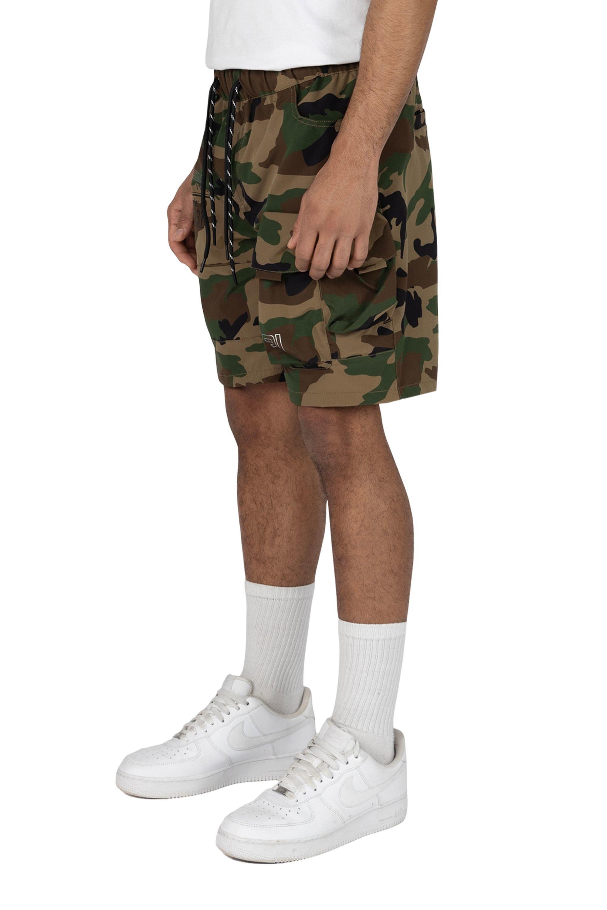 Grindhouse Wood Camo Nylon Cargo Men's Shorts