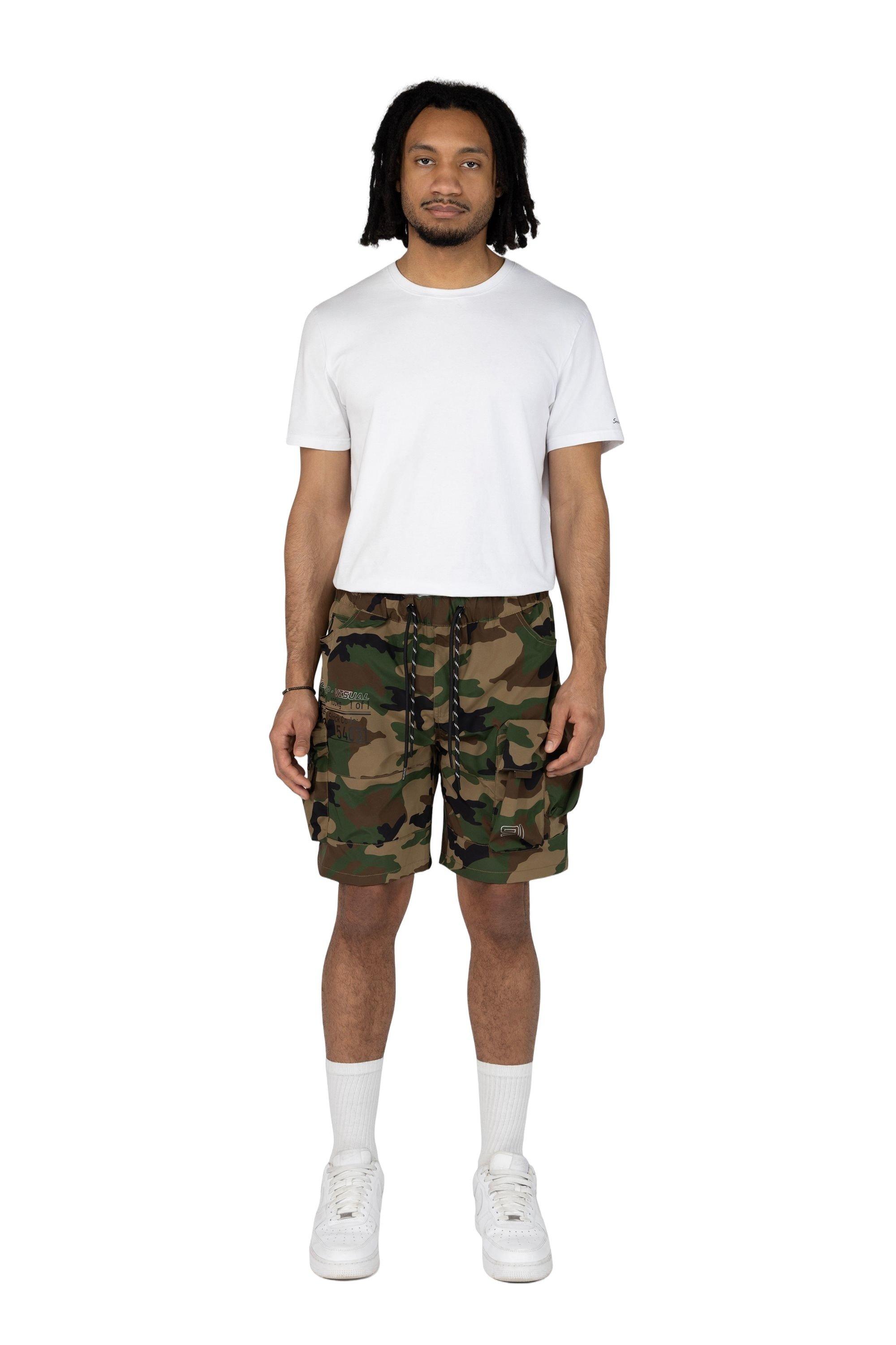 Grindhouse Wood Camo Nylon Cargo Men's Shorts