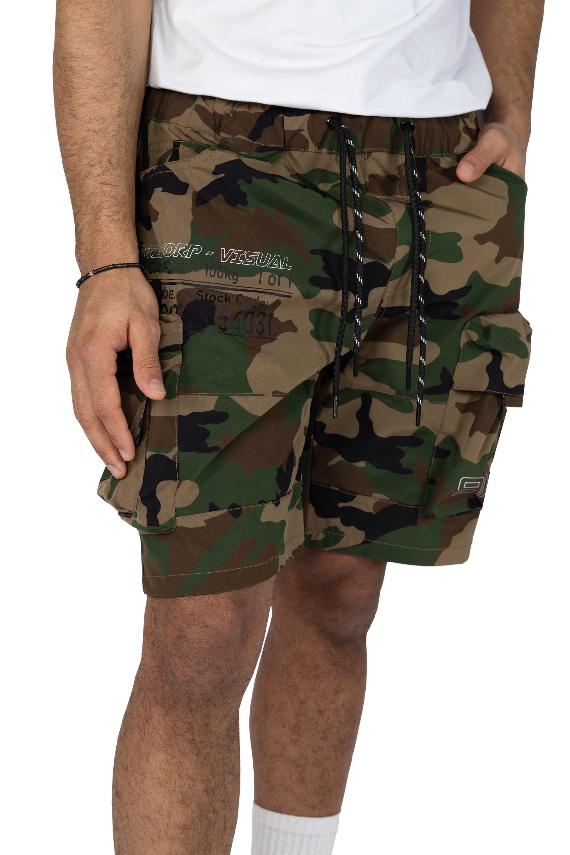 Grindhouse Wood Camo Nylon Cargo Men's Shorts