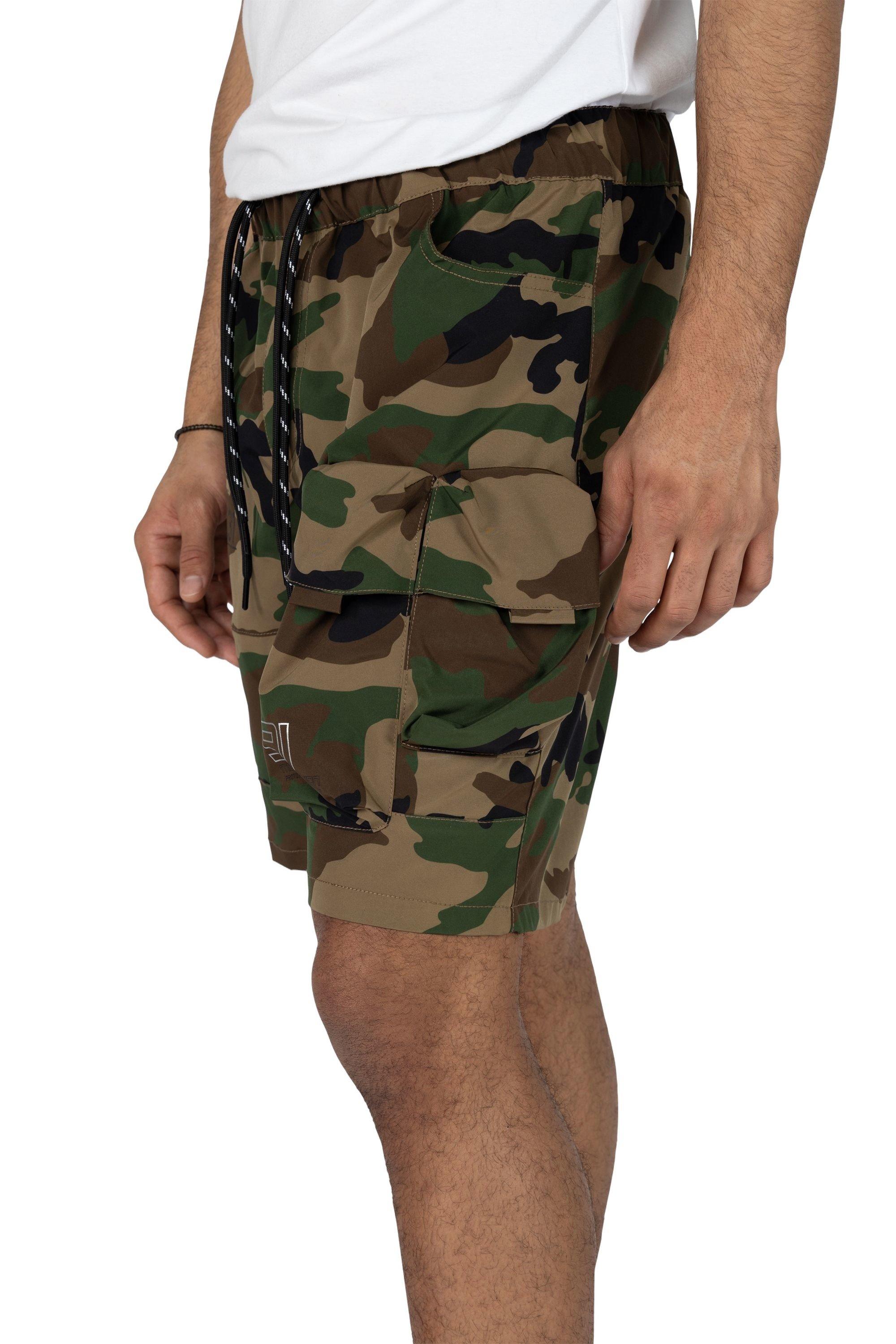 Grindhouse Wood Camo Nylon Cargo Men's Shorts