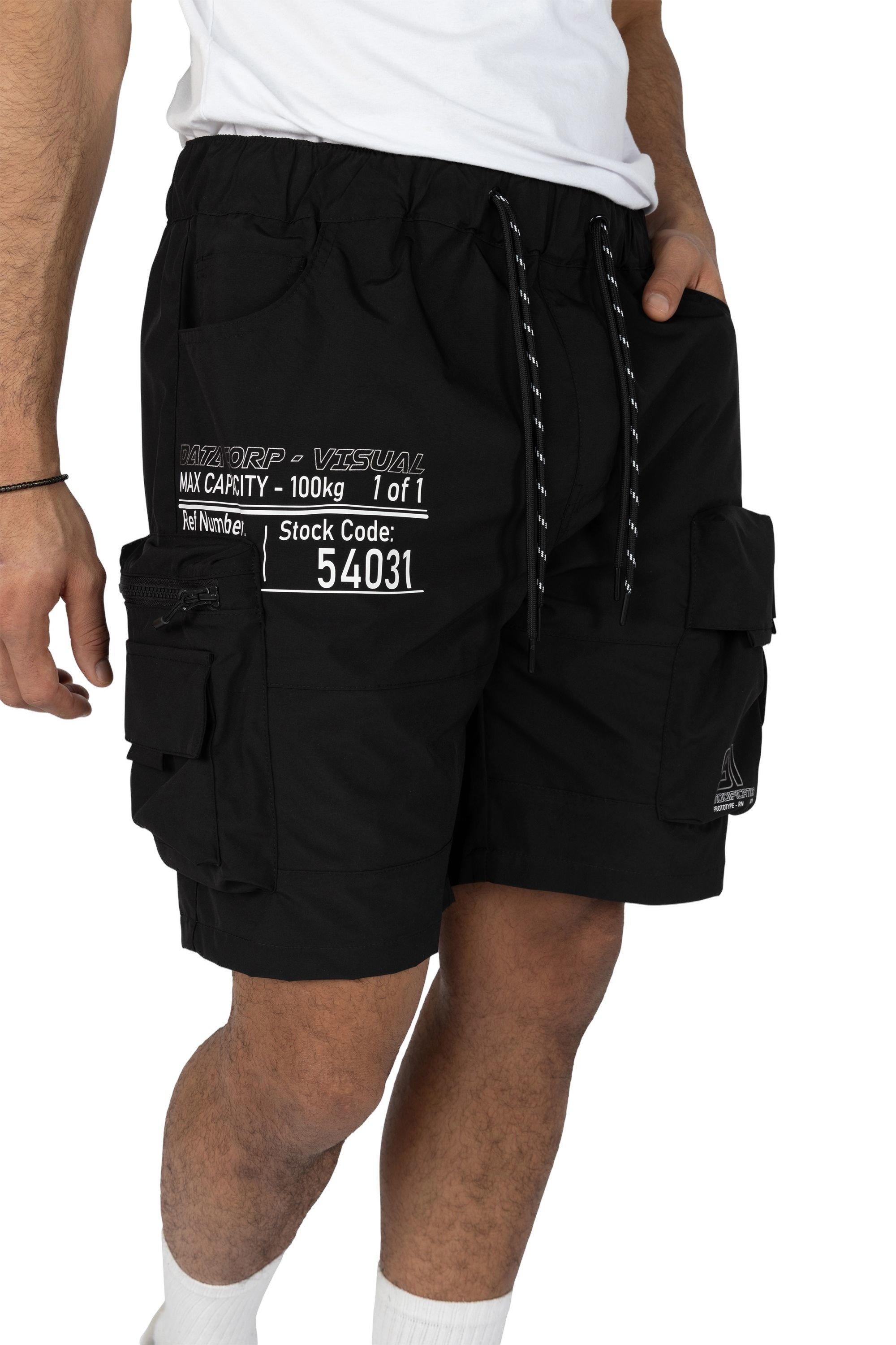Grindhouse Black Nylon Cargo Men's Shorts