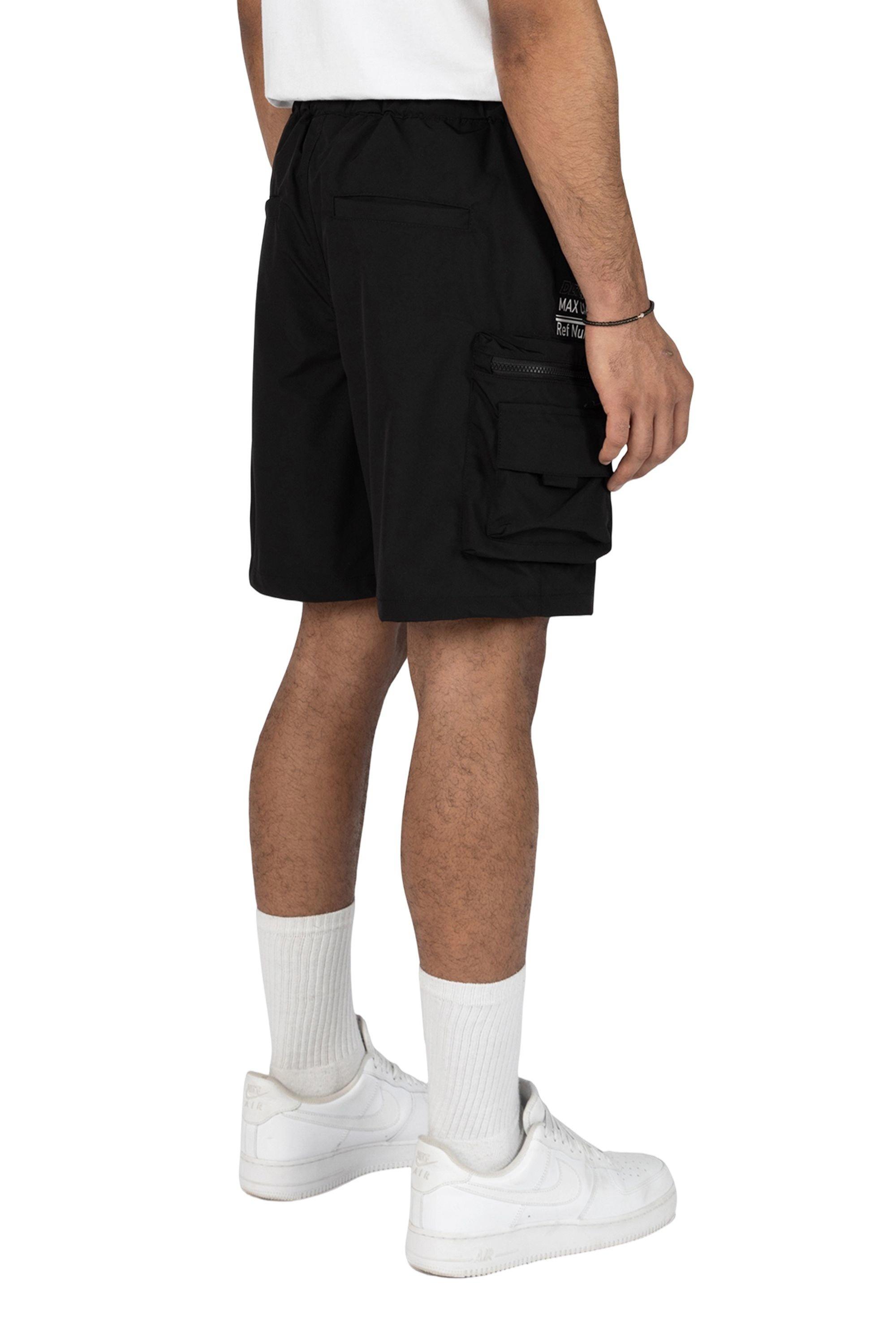 Grindhouse Black Nylon Cargo Men's Shorts