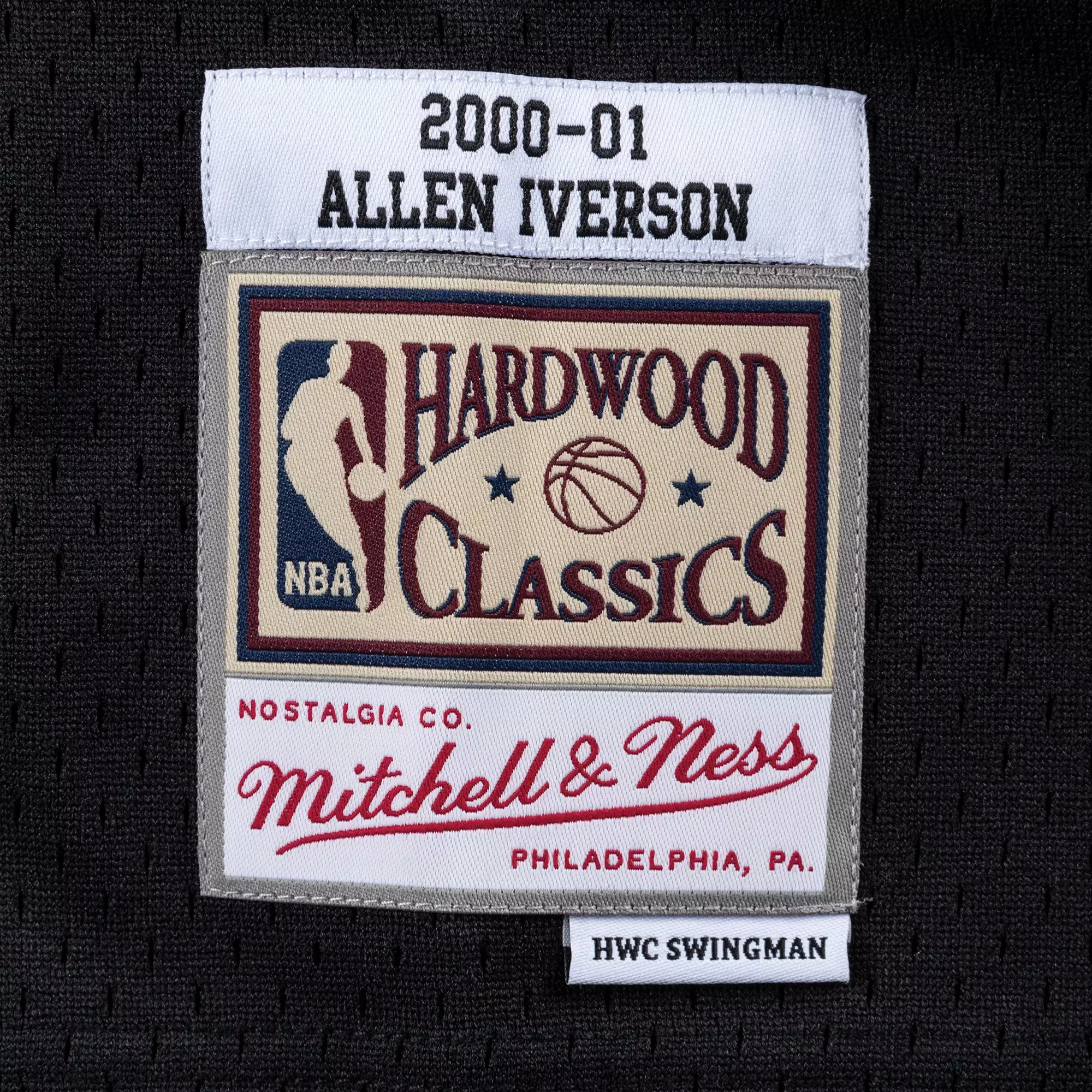 Mitchell & Ness Men's Philadelphia 76ers Allen Iverson Jersey-Black - BLACK