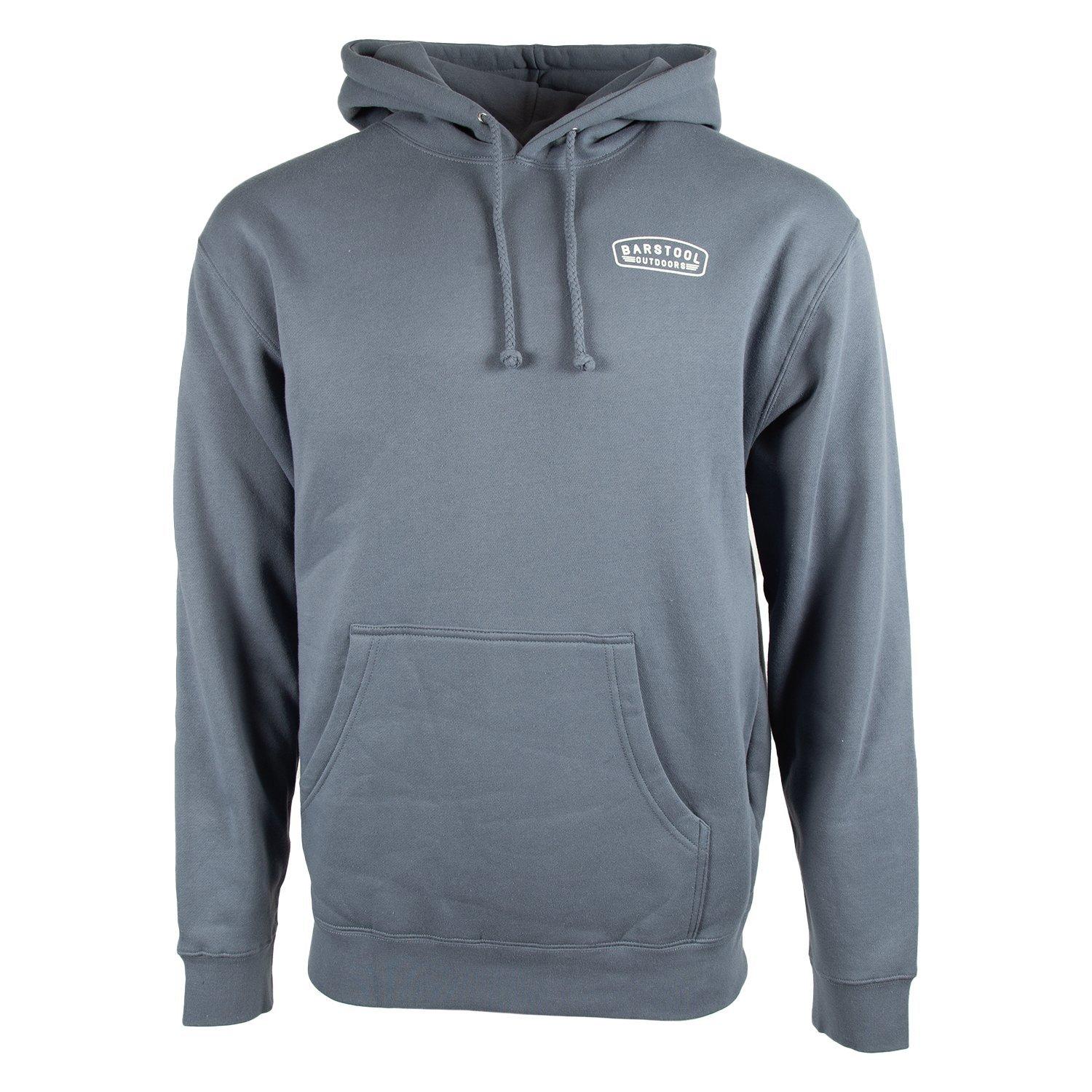 Barstool Sports Men's Outdoors Hoodie - Mountain Grey - BLUE Thumbnail View 1