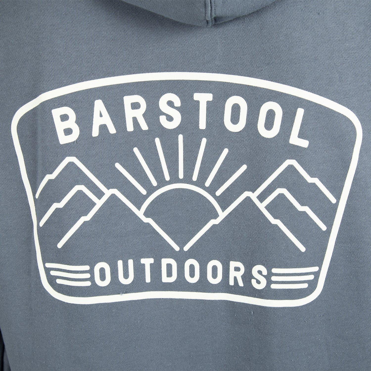 Barstool Sports Men's Outdoors Hoodie - Mountain Grey - BLUE Thumbnail View 3
