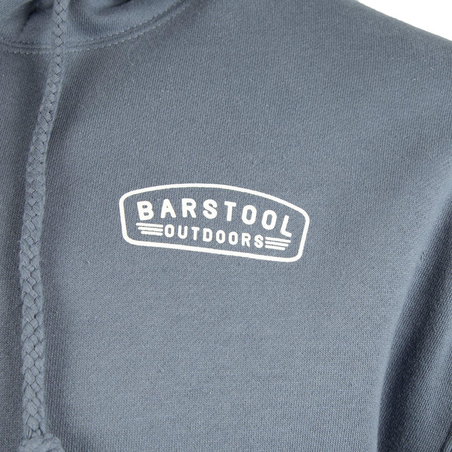 Barstool Sports Men's Outdoors Hoodie - Mountain Grey - BLUE Thumbnail View 4