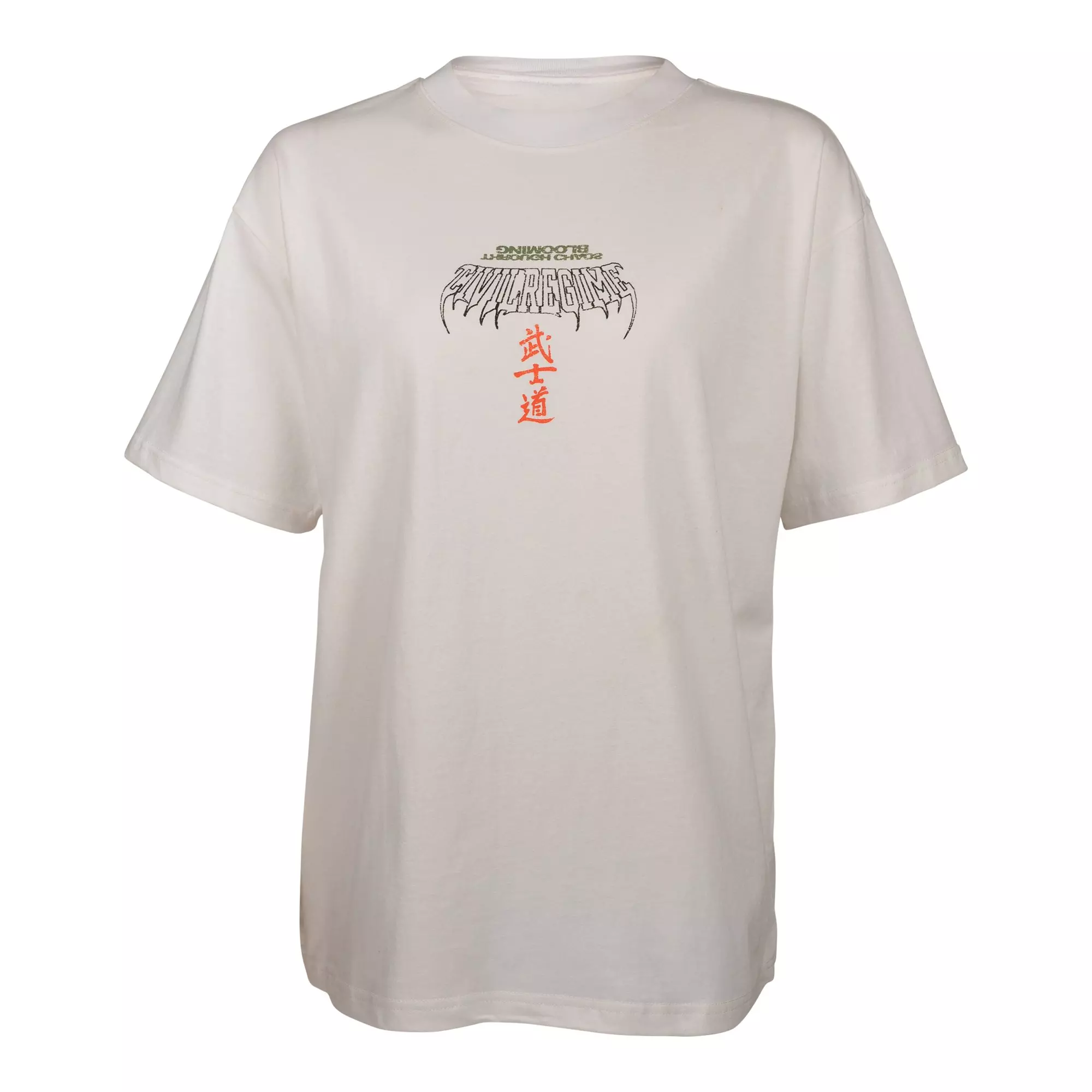 Civil Regime Women's Whisp Of Crane Tee - White - WHITE/PINK