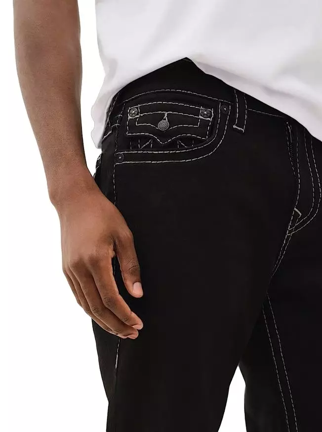 True Religion Men's Core Big T 34" Pants - Black