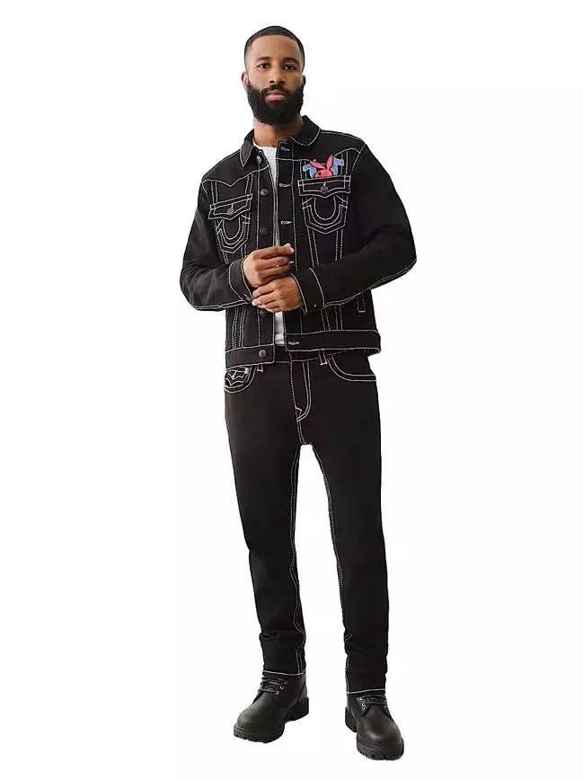True Religion Men's Core Big T 34" Pants - Black