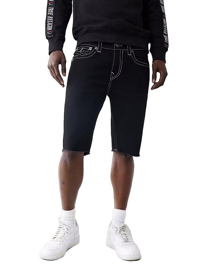 True Religion Ricky Flap Fray Short Black Rinse | Hibbett