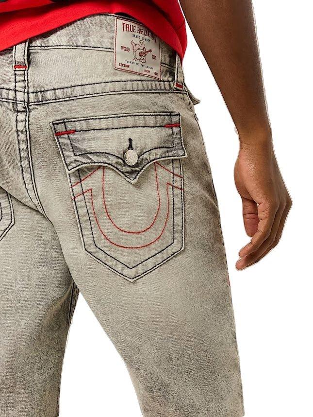 True Religion Men's Ricky Flap Fray Short - Grey&nbsp;​Wash - GREY Thumbnail View 2