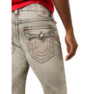 True Religion Men's Ricky Flap Fray Short - Grey ​Wash