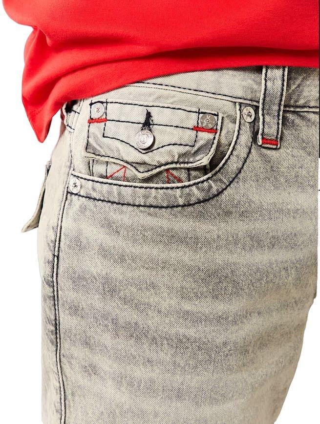 True Religion Men's Ricky Flap Fray Short - Grey&nbsp;​Wash - GREY Thumbnail View 4