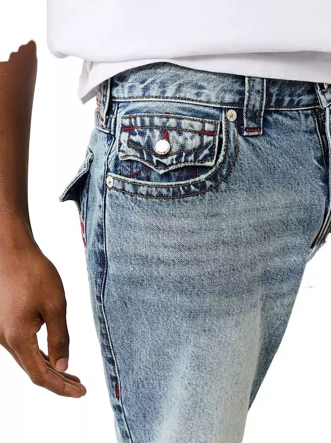 True Religion Men's 34" Ricky Flap Warped Pants