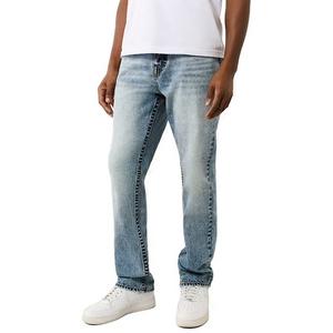 True Religion Men's Ricky QT Flap Straight Fit Denim Jeans - Green Wash