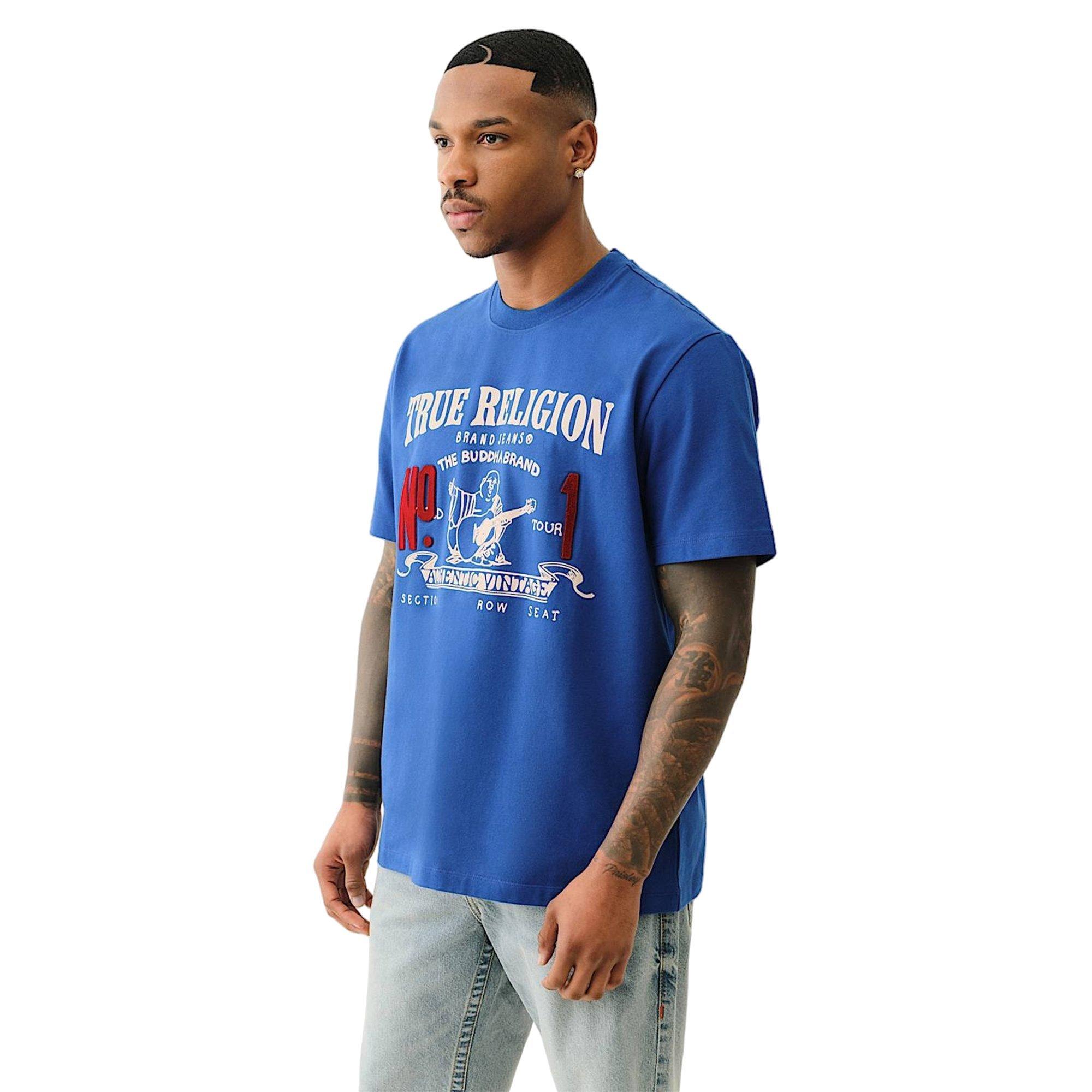 True Religion Men's True Vintage No.1 Tee - BLUE Thumbnail View 3