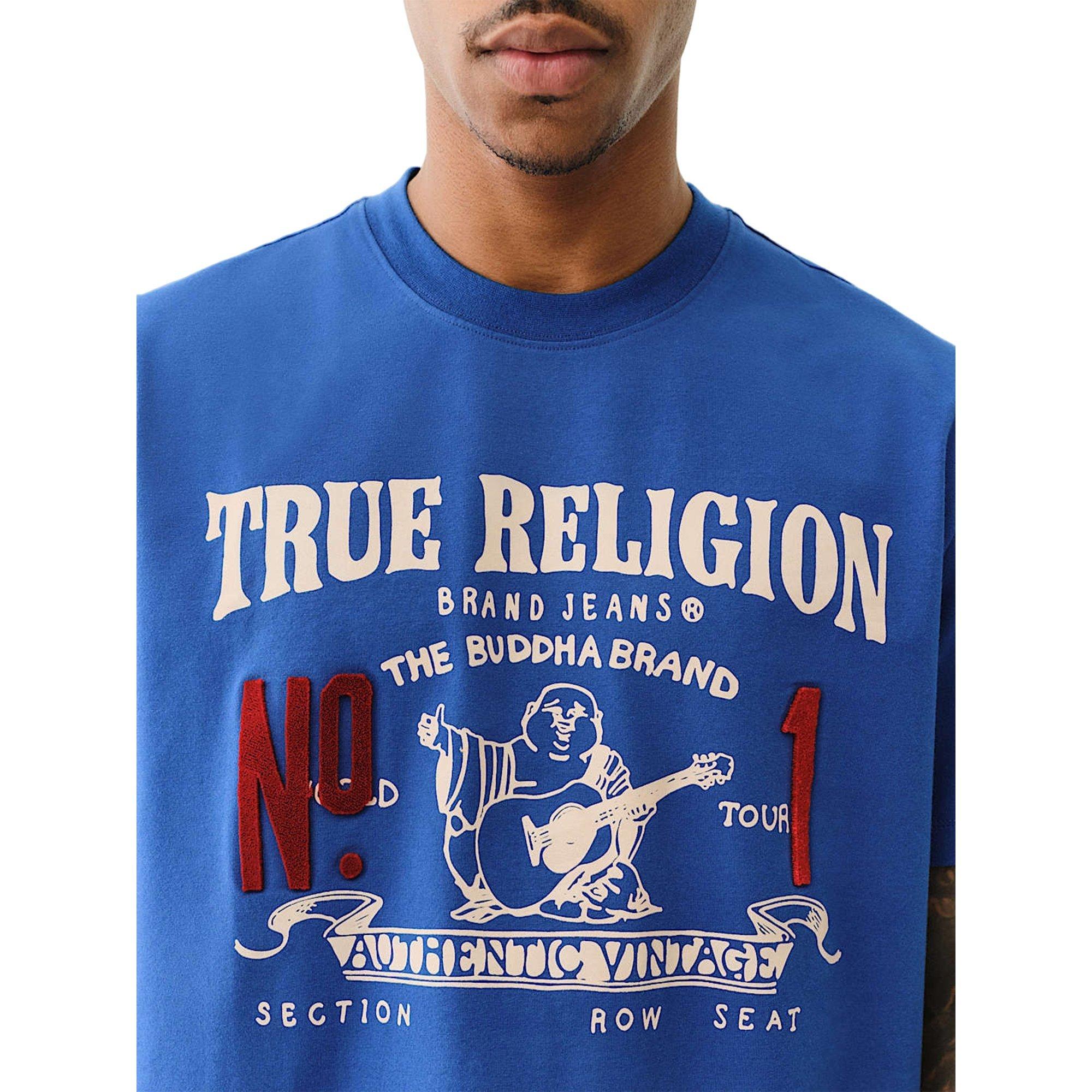 True Religion Men's True Vintage No.1 Tee - BLUE Thumbnail View 4