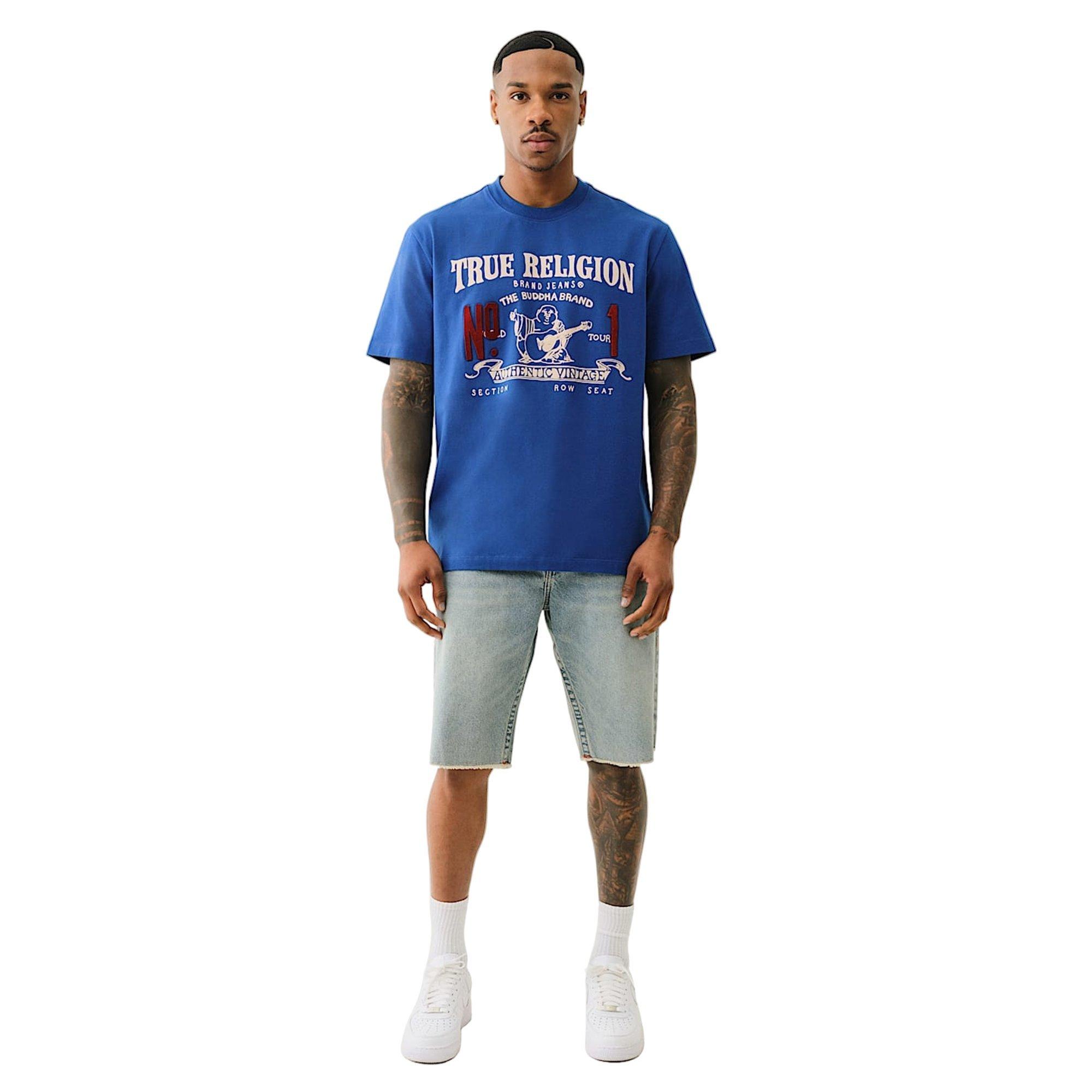 True Religion Men's True Vintage No.1 Tee - BLUE Thumbnail View 5