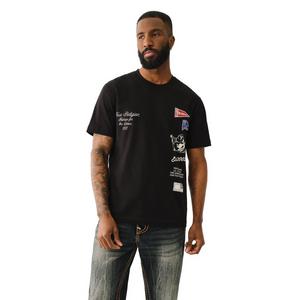 True Religion Men's Uni Logo Tee - Jet Black