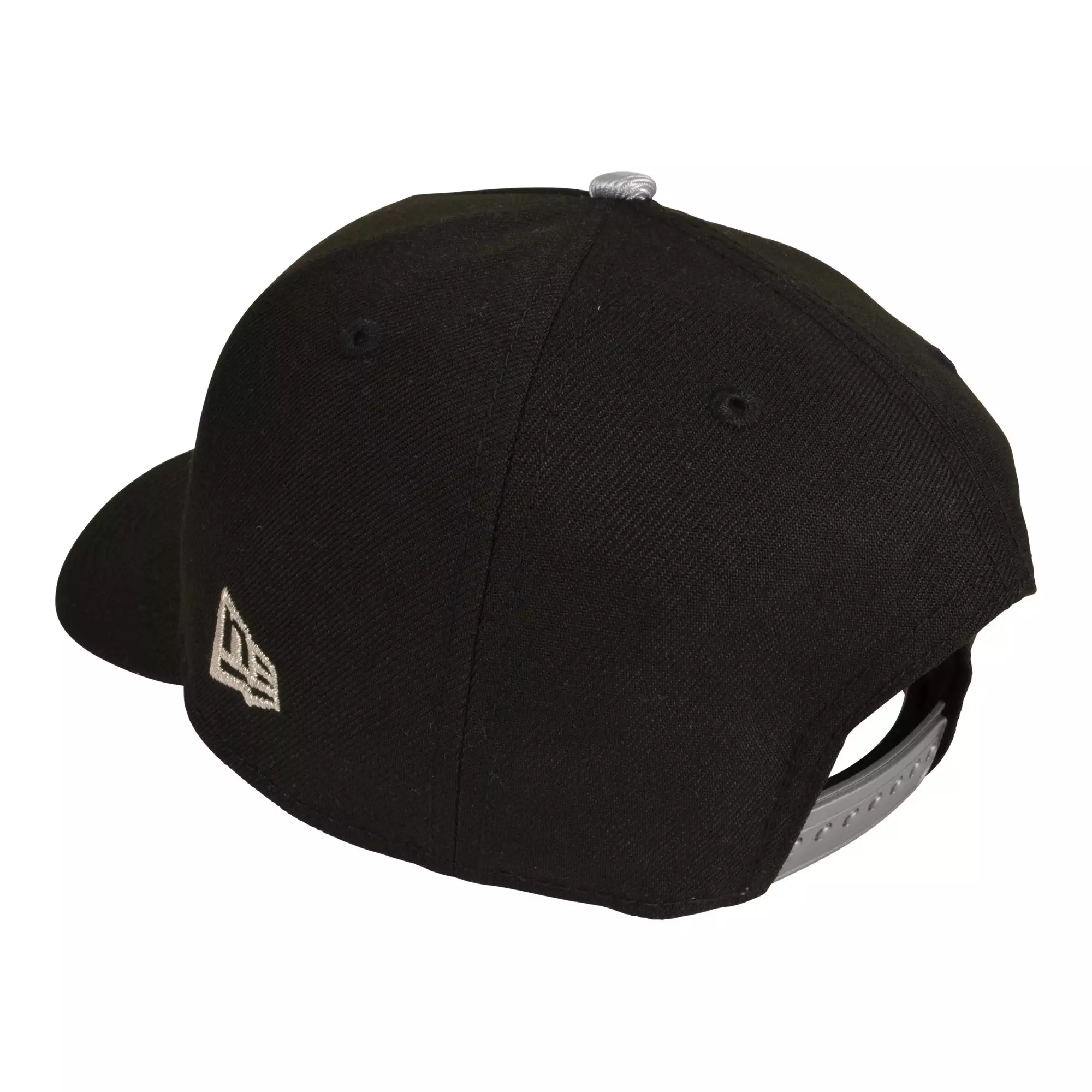 New Era Chicago White Sox 9FORTY Met Silver Snapback Hat-Black/Red