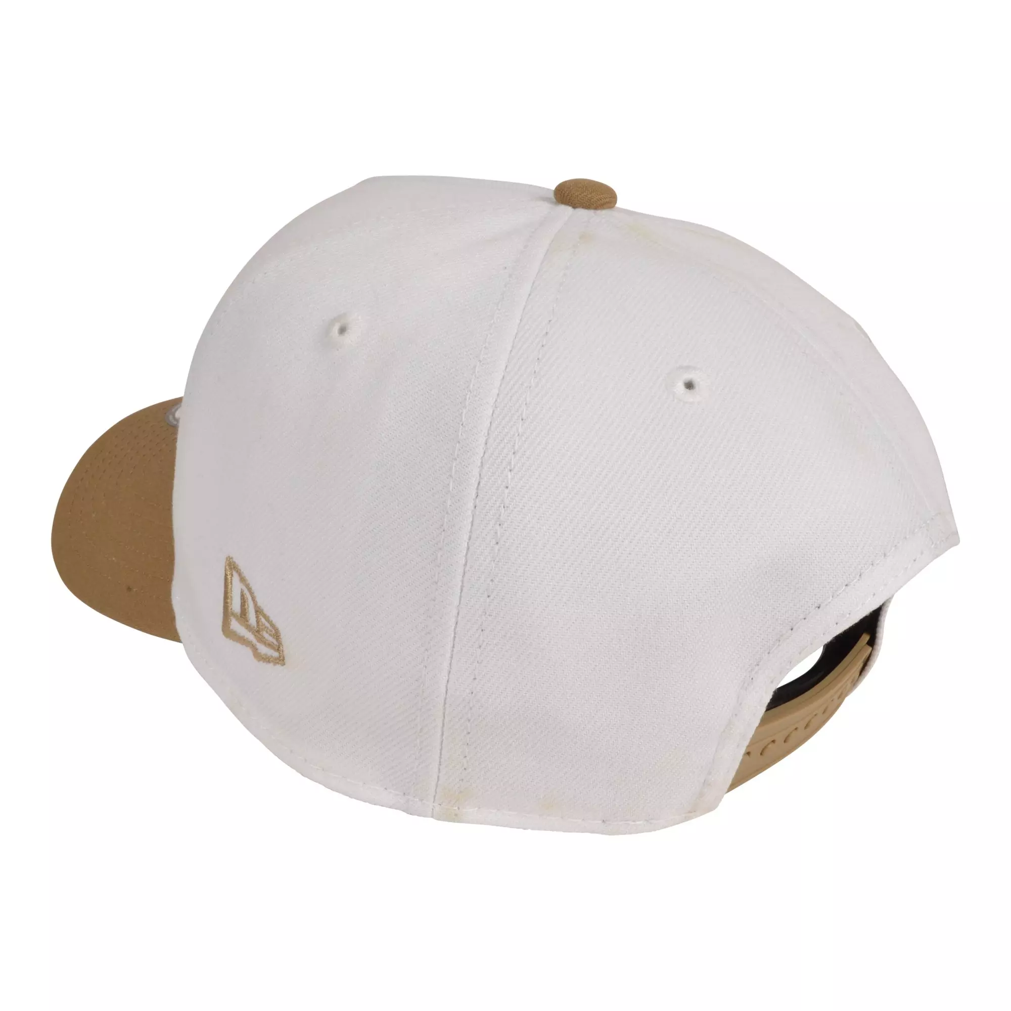 New Era New York Yankees 9FORTY Script Snapback Hat-White/Khaki - WHITE/KHAKI